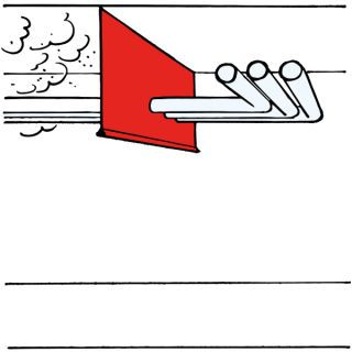 Feststehende Rauchschürze