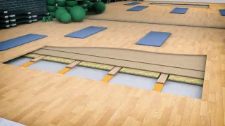 Fußbodenaufbauten speziell für Fitnessstudios Fußbodenaufbauten speziell für Fitnessstudios