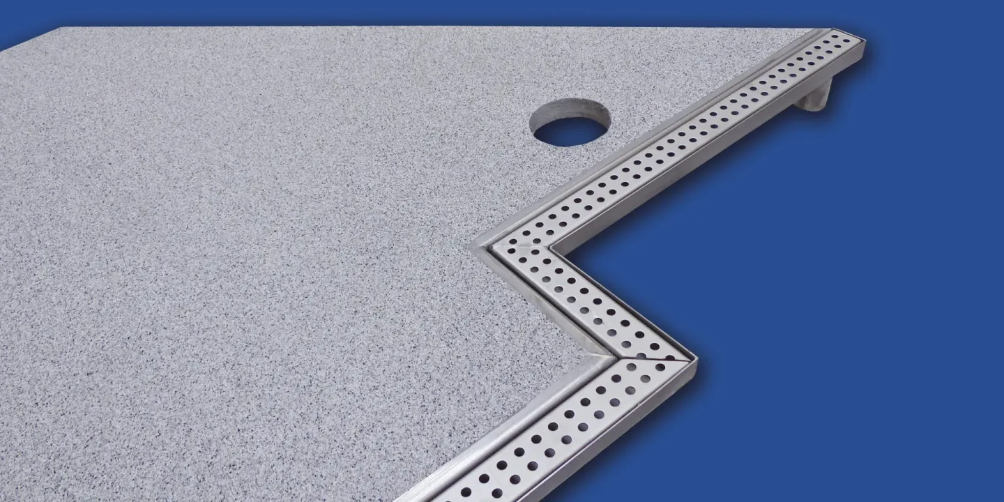 Freitragende Balkonbodenplatten und Treppenstufen aus Polymerbeton Freitragende Balkonbodenplatten und Treppenstufen aus Polymerbeton