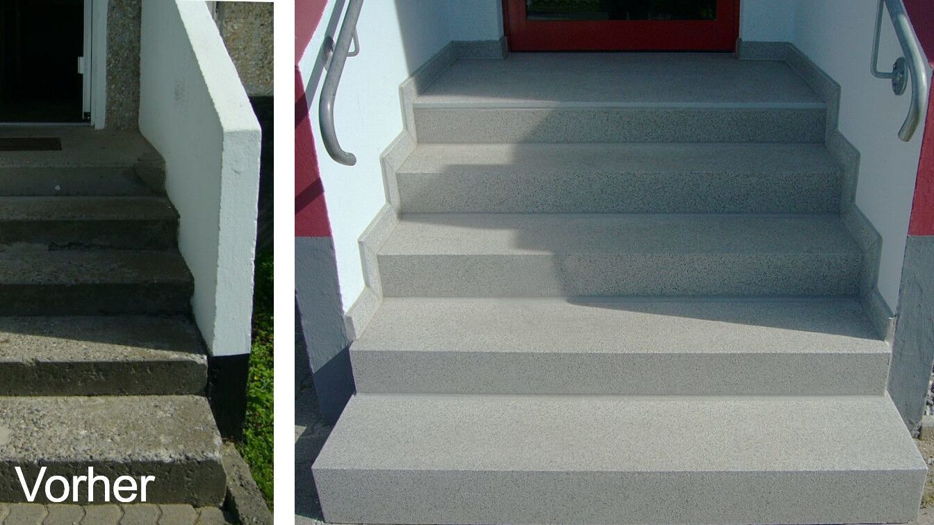 Treppenstufen aus Polymerbeton