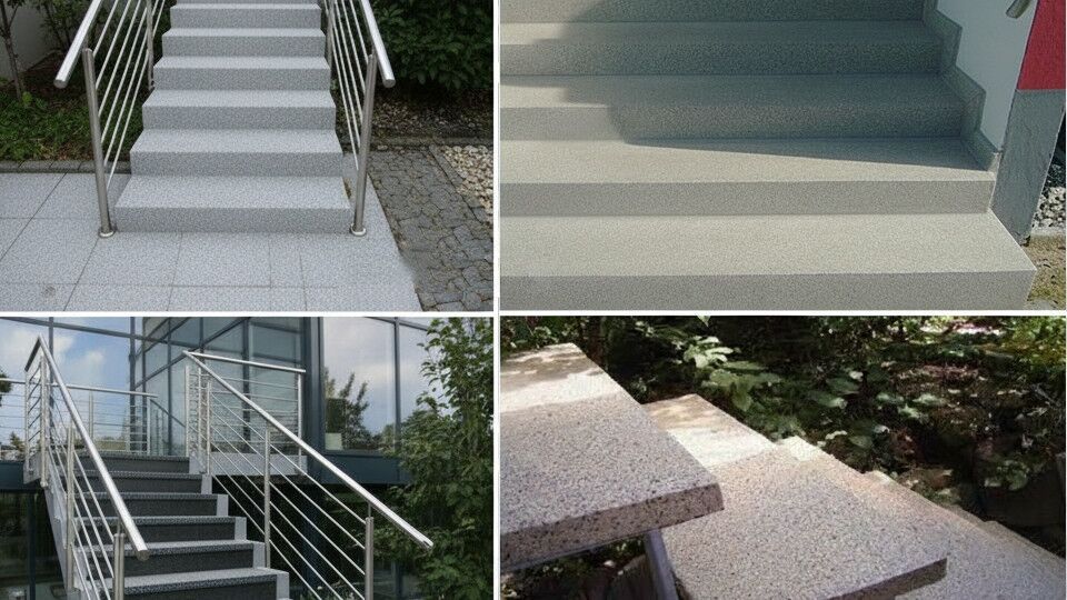 Treppenstufen aus Polymerbeton