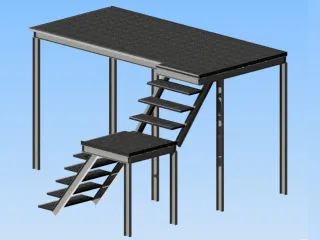 Freitragende Balkonbodenplatten und Treppenstufen aus Polymerbeton Freitragende Balkonbodenplatten und Treppenstufen aus Polymerbeton