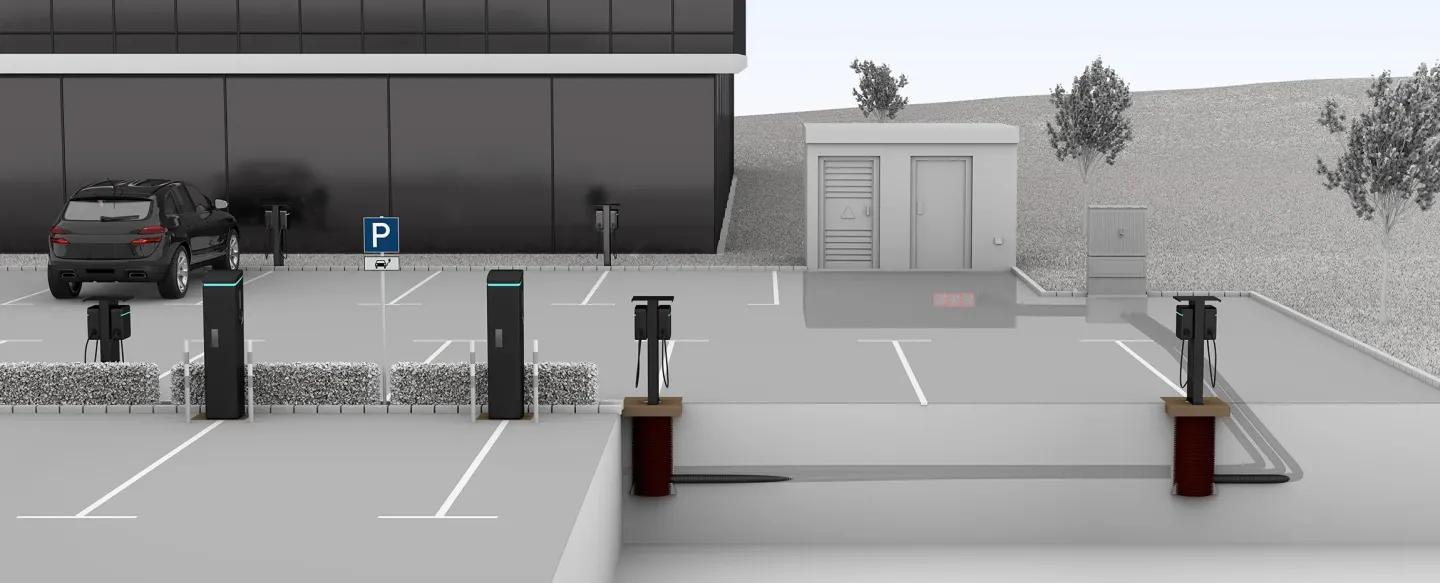 Rohr- und Kabel-Durchführungen für E-Mobilität u. Nahwärmeversorgung Rohr- und Kabel-Durchführungen für E-Mobilität u. Nahwärmeversorgung