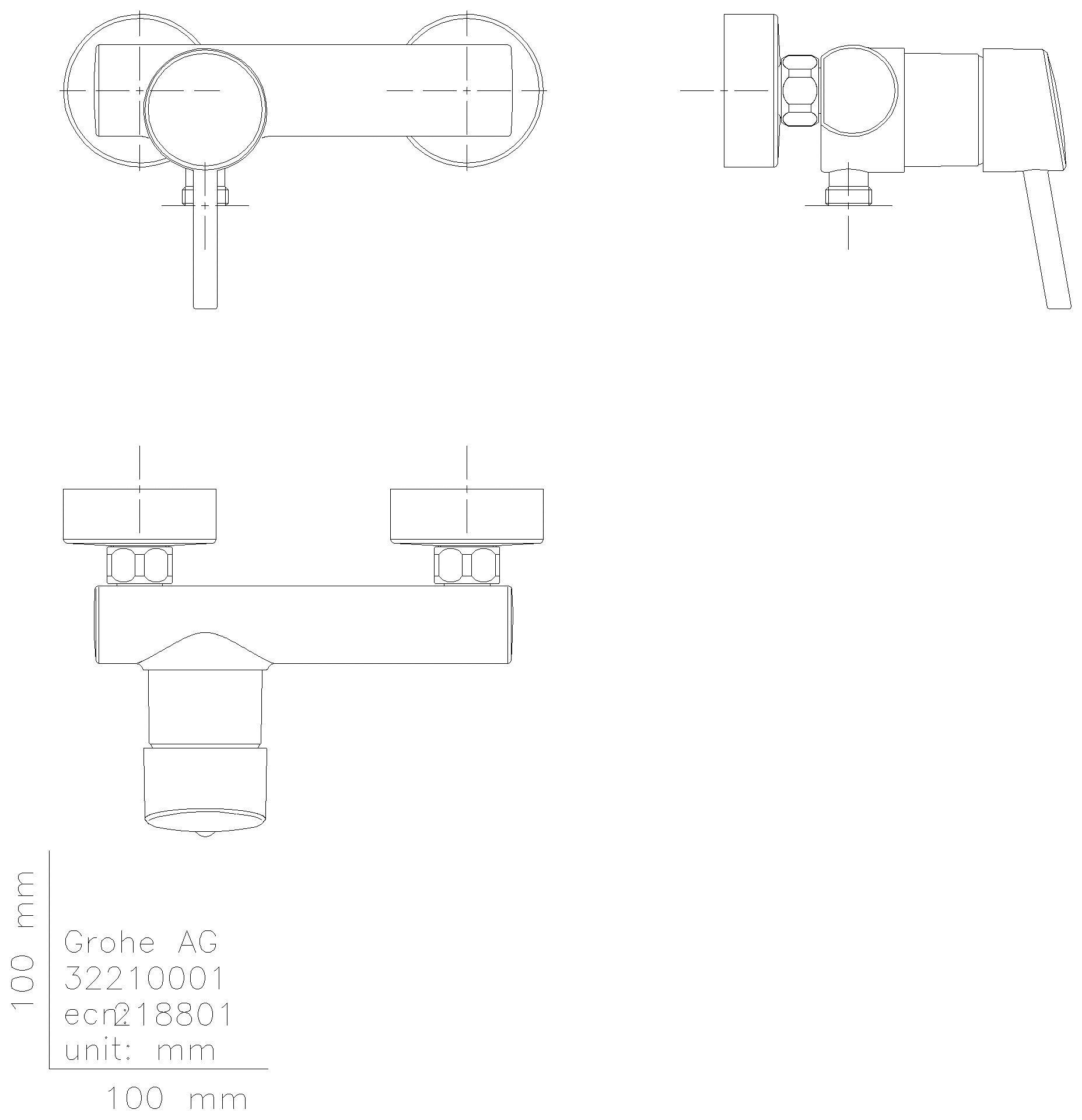 GROHE EH-Brausebatterie Concetto 32210_1 für Wandmontage eigensicher chrom