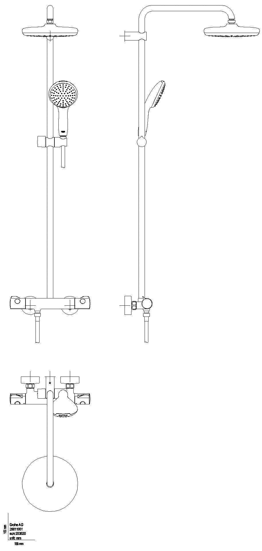 GROHE Duschsystem Tempesta 210 26811_1 Brause-THM KB Tempesta 210 chrom