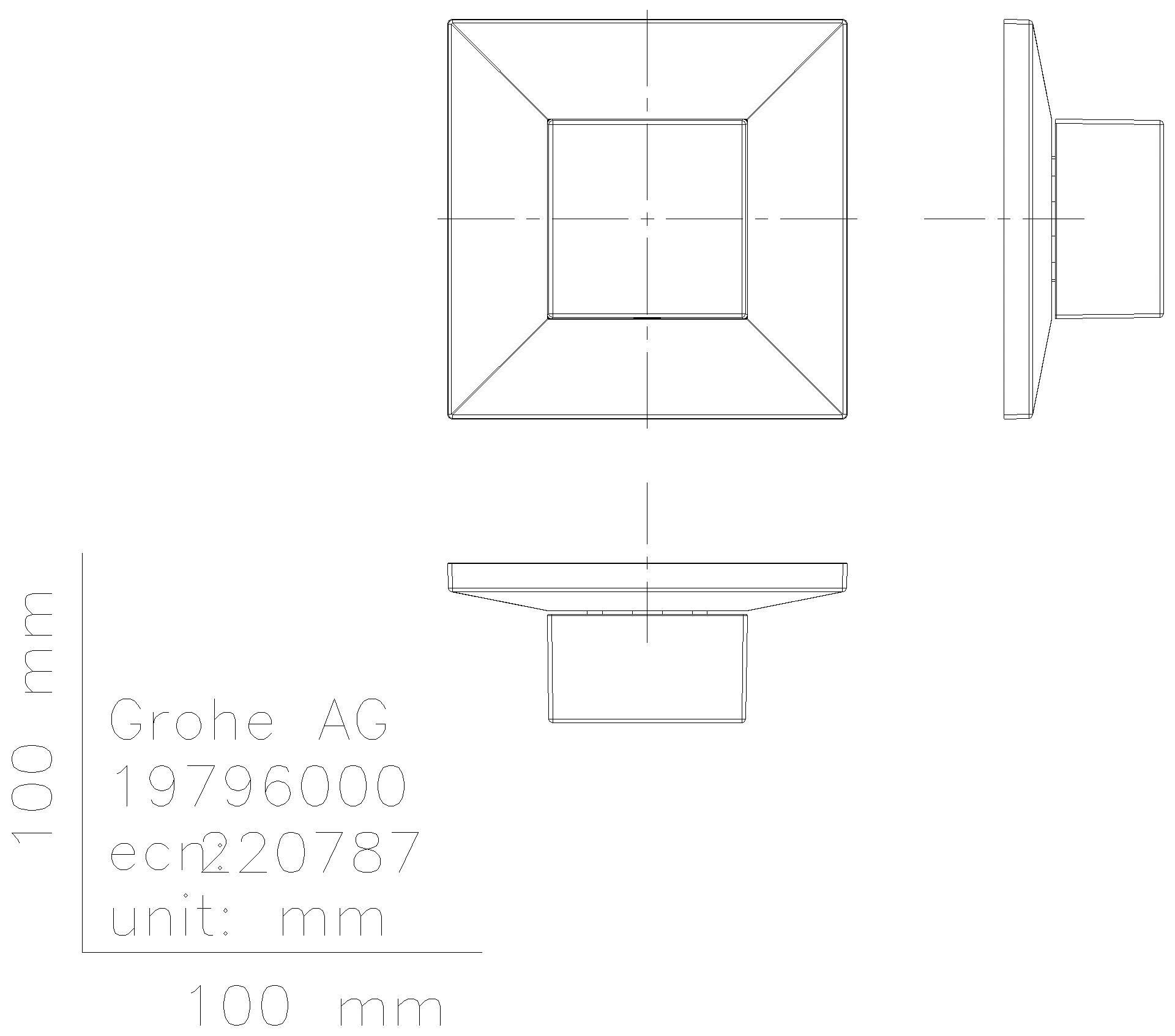 GROHE UP-Ventil Oberbau Allure Brilliant 29398 FMS hard graphite gebürstet