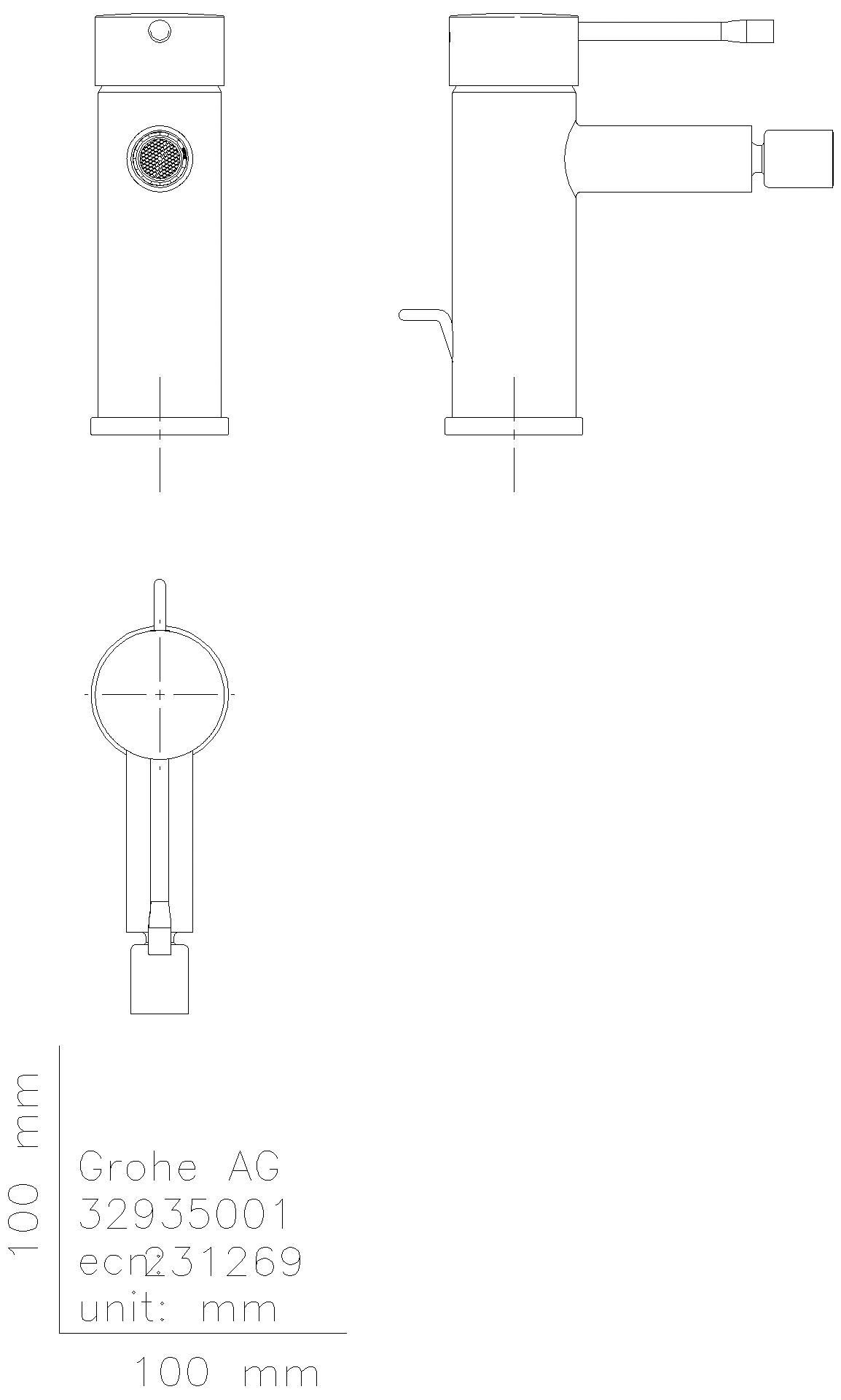 GROHE - GROHE EH-Bidetbatterie Essence 24178_1 hard graphite
