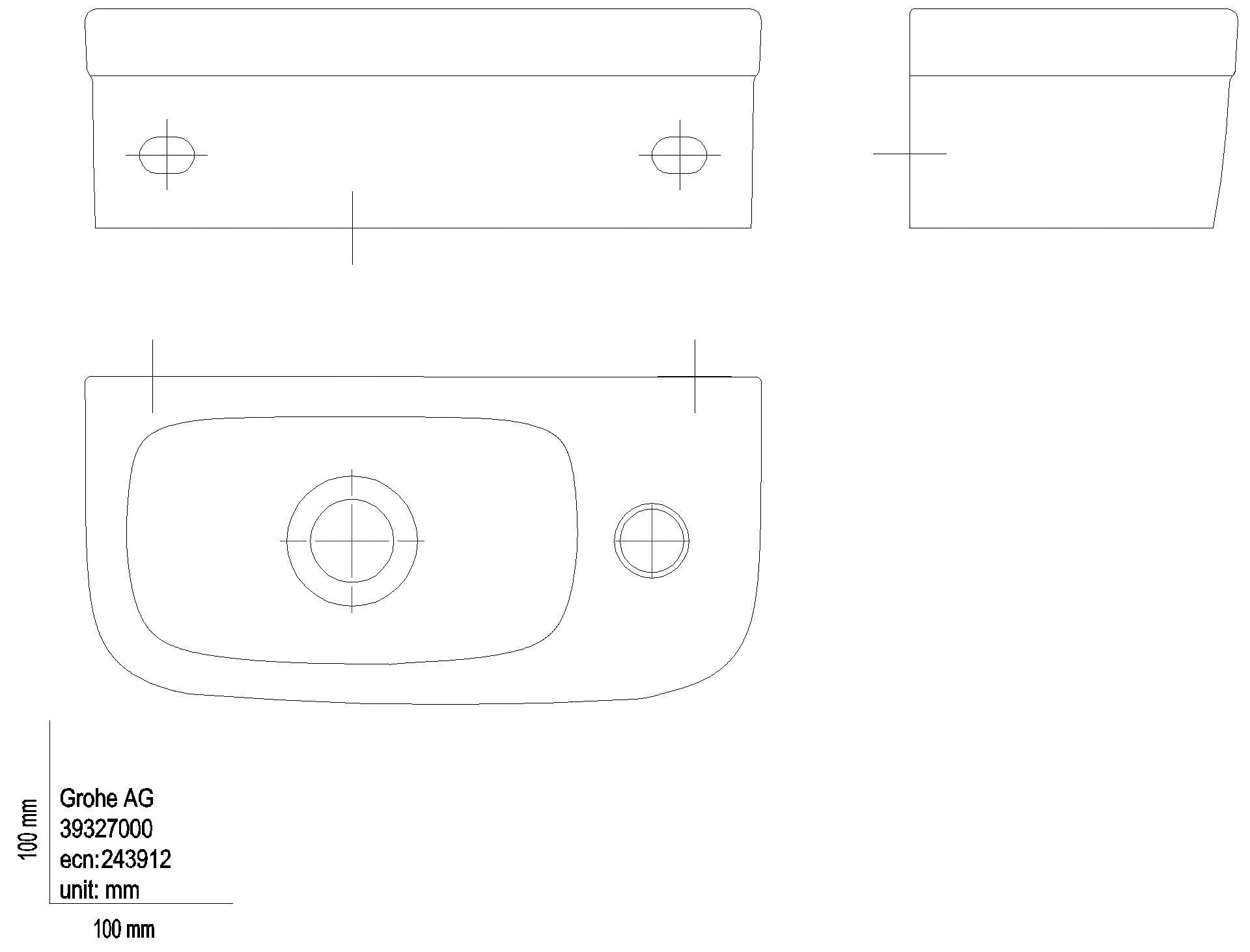 GROHE Handwaschbecken Euro Keramik 39327 37 x 18cm alpinweiß