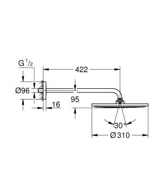 GROHE Rainshower C 310 Kopfbrauseset GROHE - GROHE Rainshower C 310 Kopfbrauseset