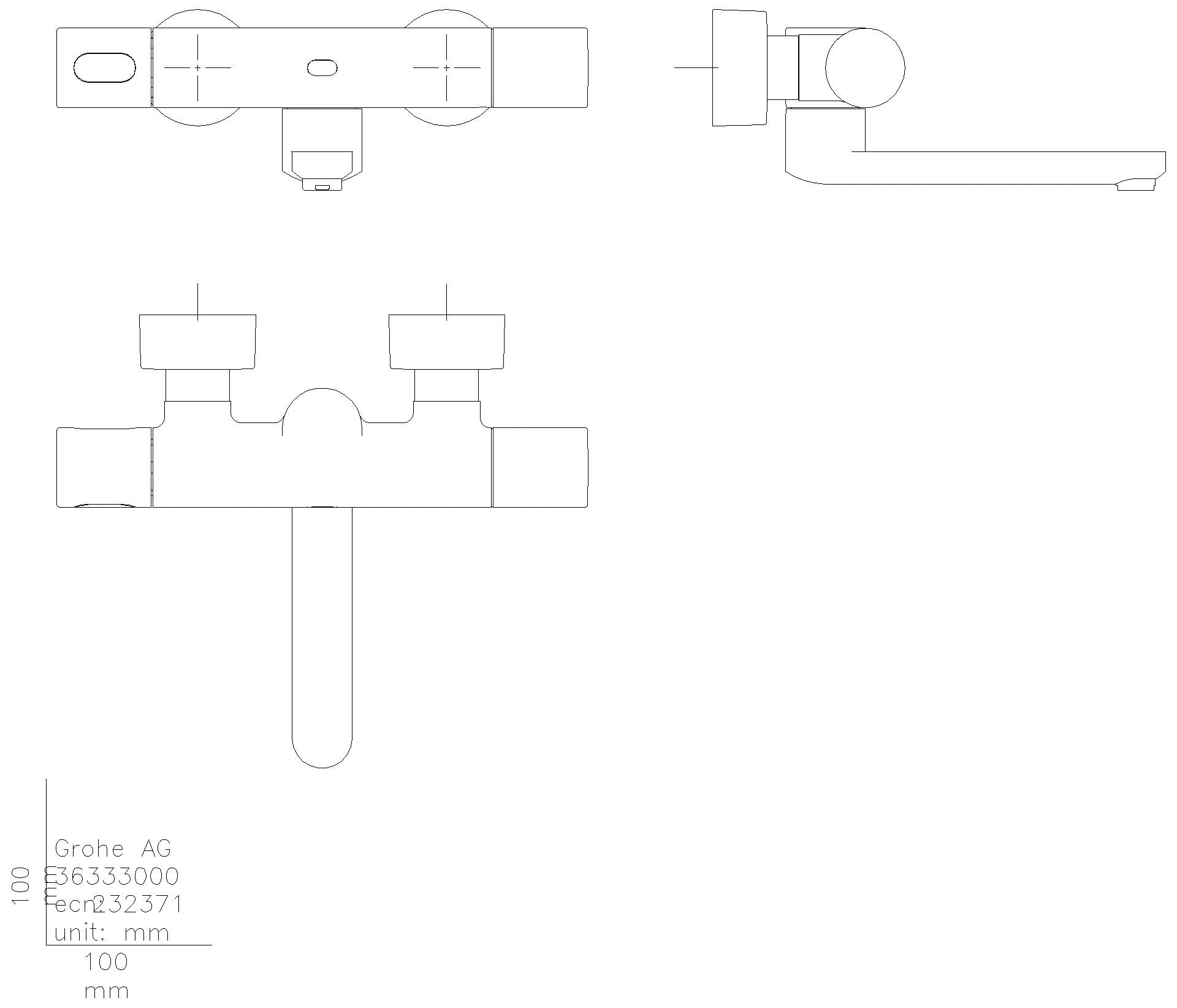 GROHE IR-Elektronik für WT Eurosmart CE 36333 THM Wandm. Auslauf 187mm 6V chrom