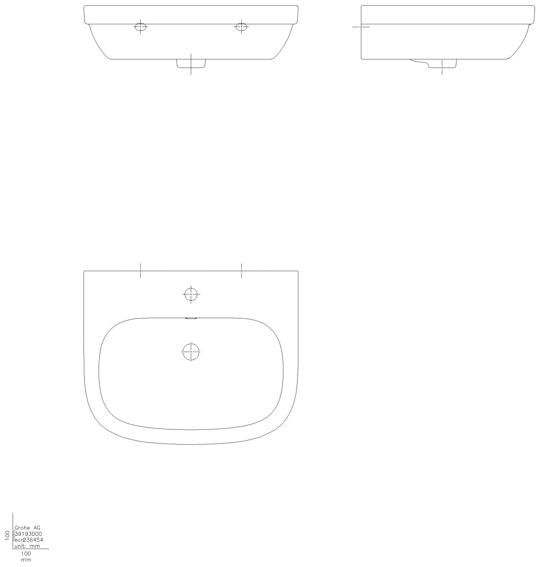 GROHE Waschtisch Euro Keramik 39335 60cm alpinweiß