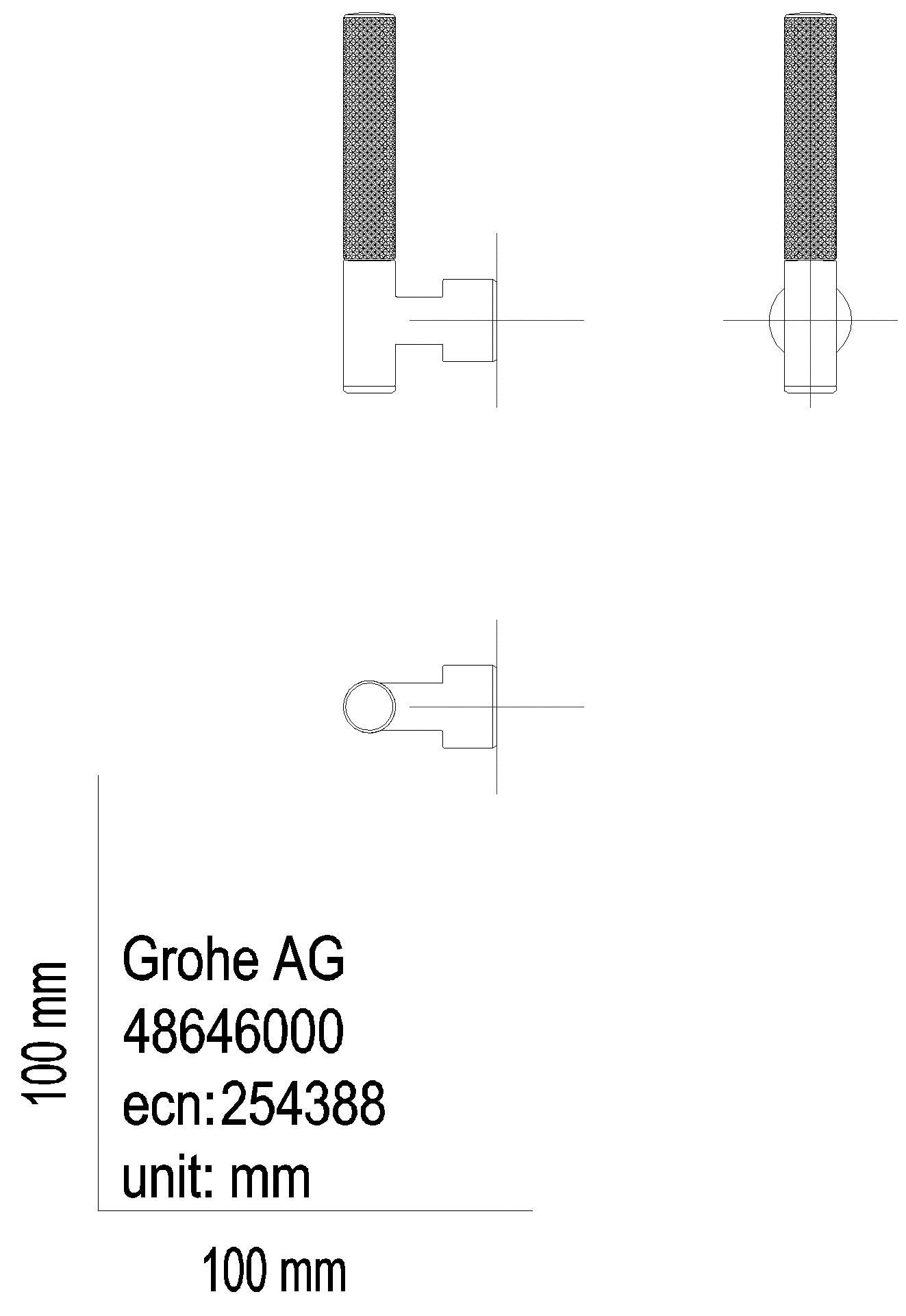 GROHE Hebelgriffe Atrio Private C. 48646 Rändelstruktur hard graphite gebürstet