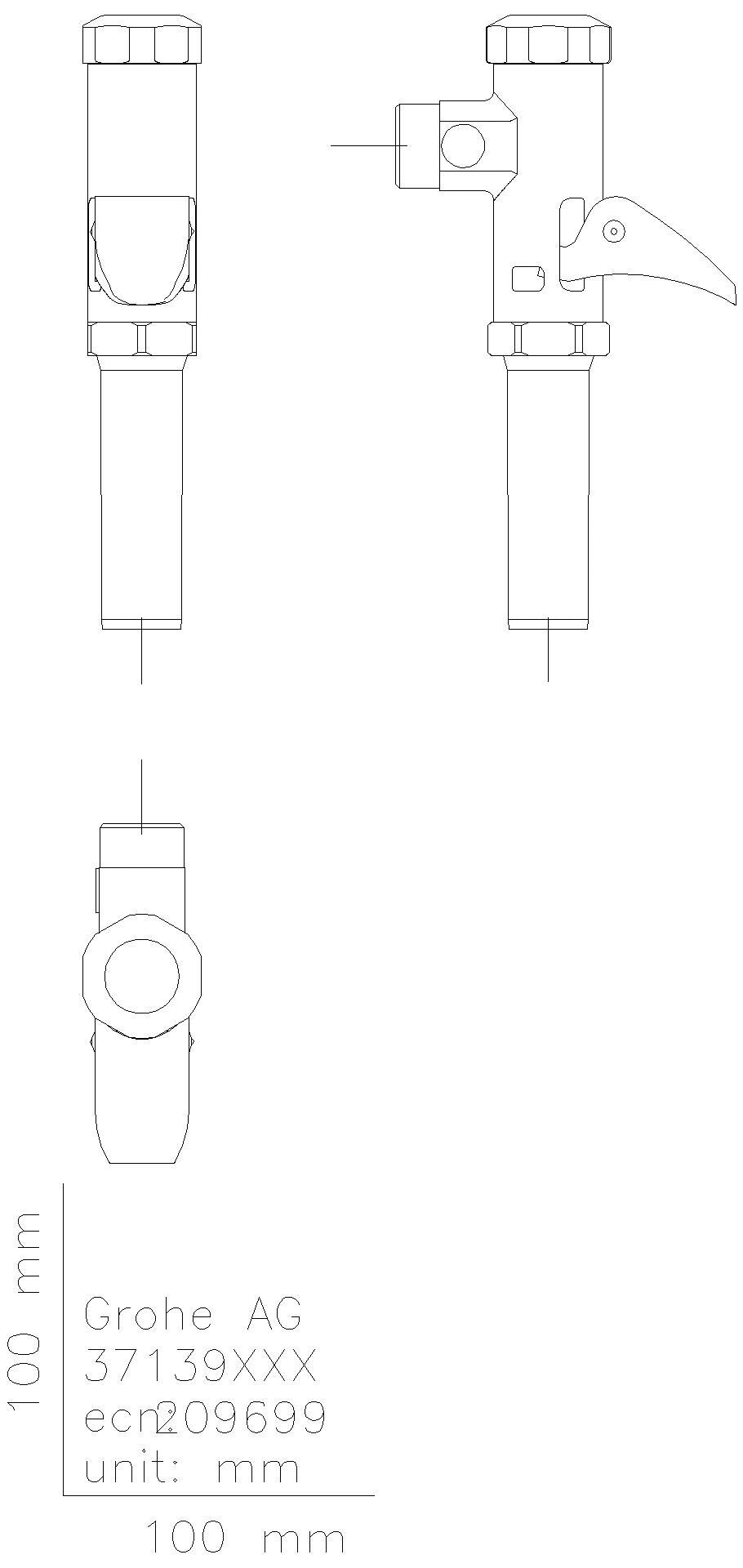 GROHE Automatic-Spüler DAL 37139 DN 20 für WC Aufputz aus Messing chrom