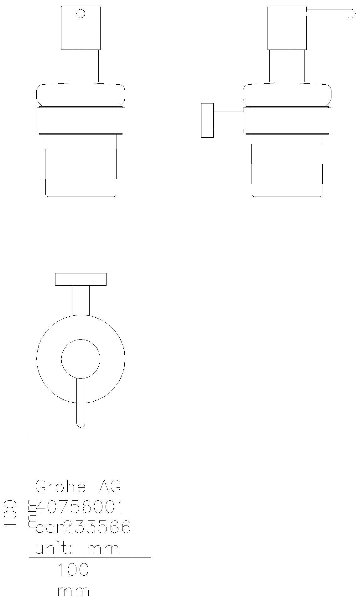 GROHE Seifenspender Essentials Cube 40756_1 mit Halter chrom