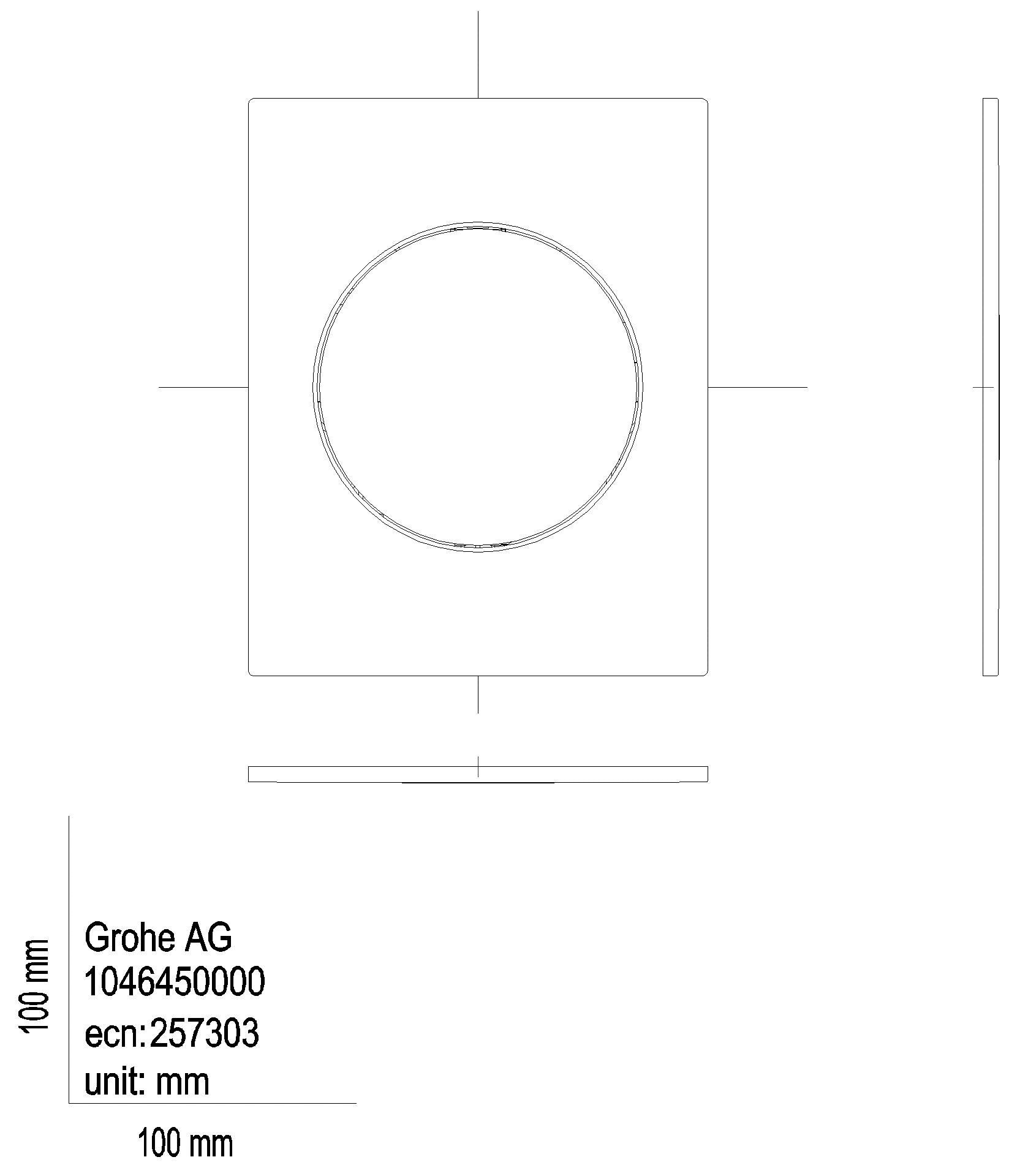 GROHE WC-Betätigung Arina 104645 rund Silk Motion hard graphite gebürstet