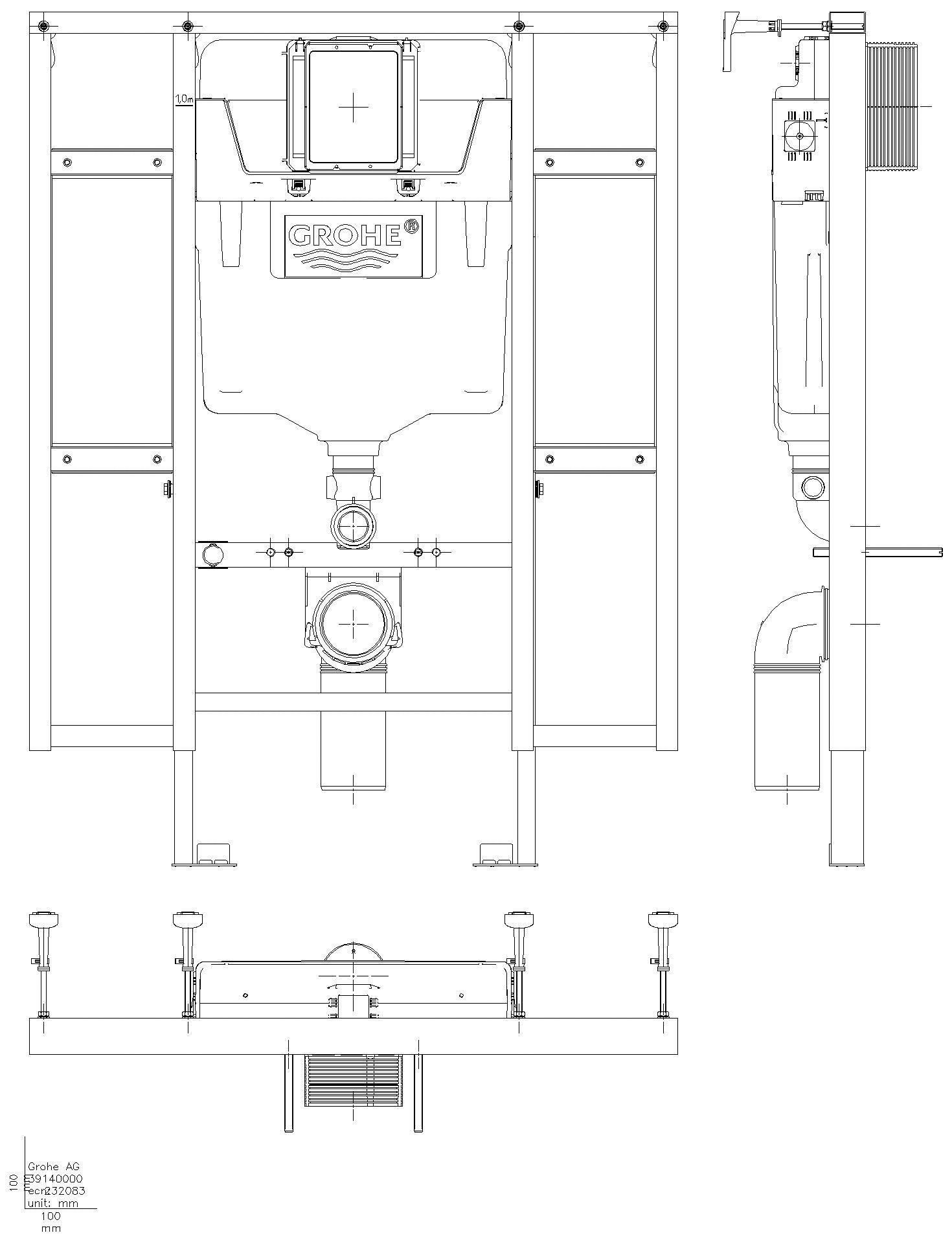 GROHE WC-Element Rapid SL 39140 Befestigung Rückenstützen/Haltegriffe