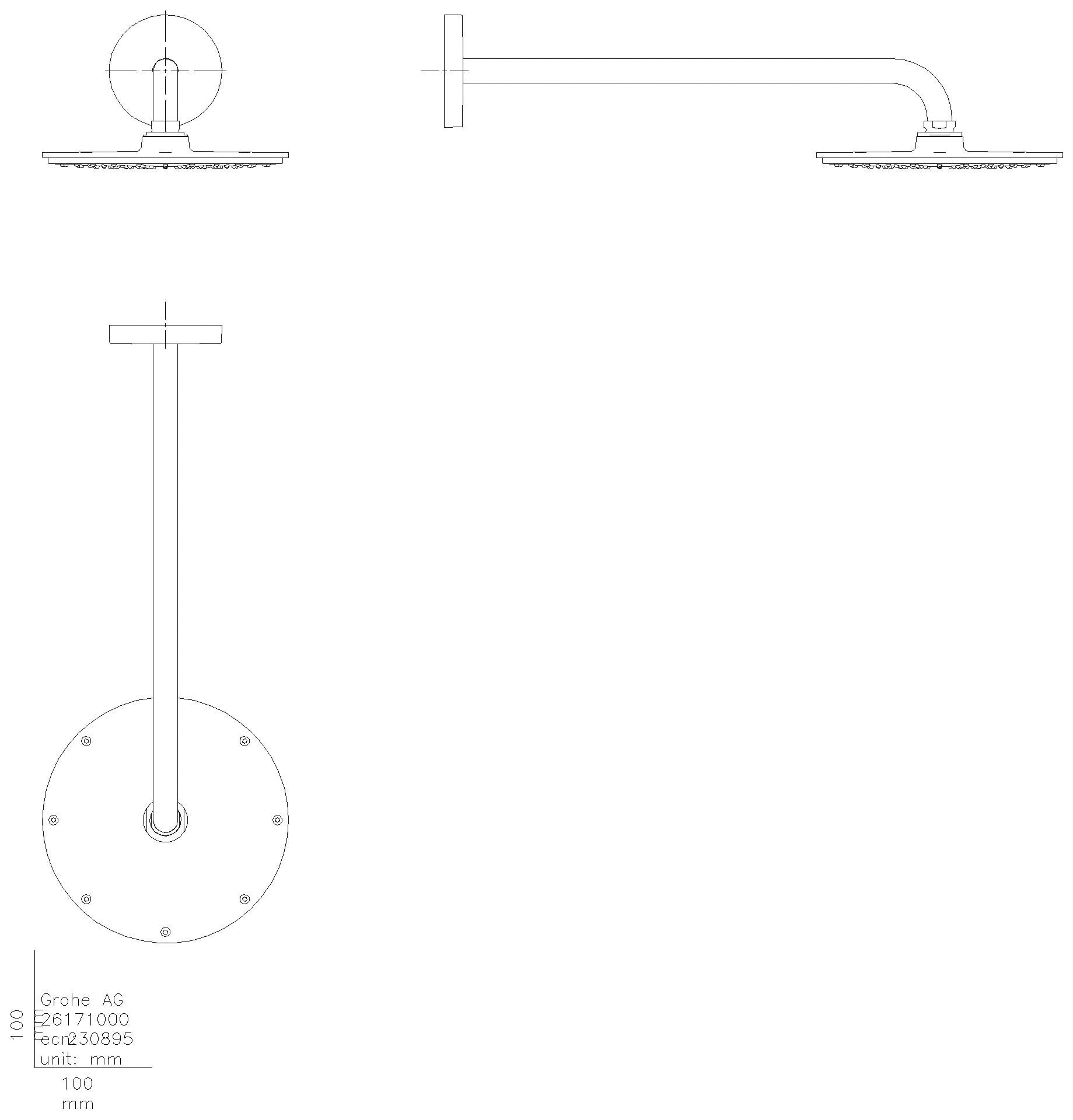 GROHE - GROHE Kopfbrauseset Rainshower C 210 26171 Brausearm 422 mm 16,5l chrom