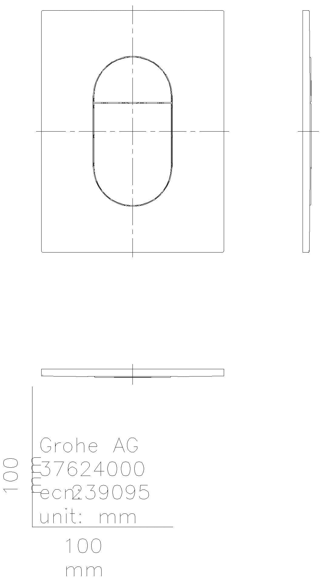 GROHE WC-Betätigung Arena Cosmopolitan S 37624 2-M/Start&Stopp hard graphite geb.