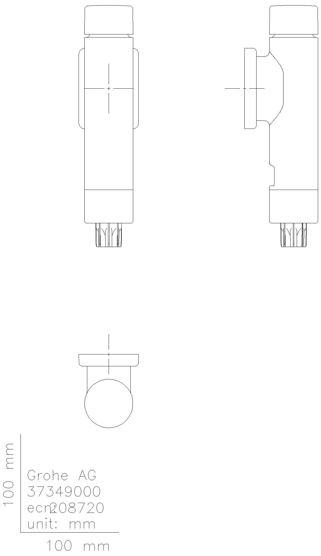 GROHE WC-Druckspüler Rondo A.S. 37349 DN20 integrierte Vorabsperrung chrom