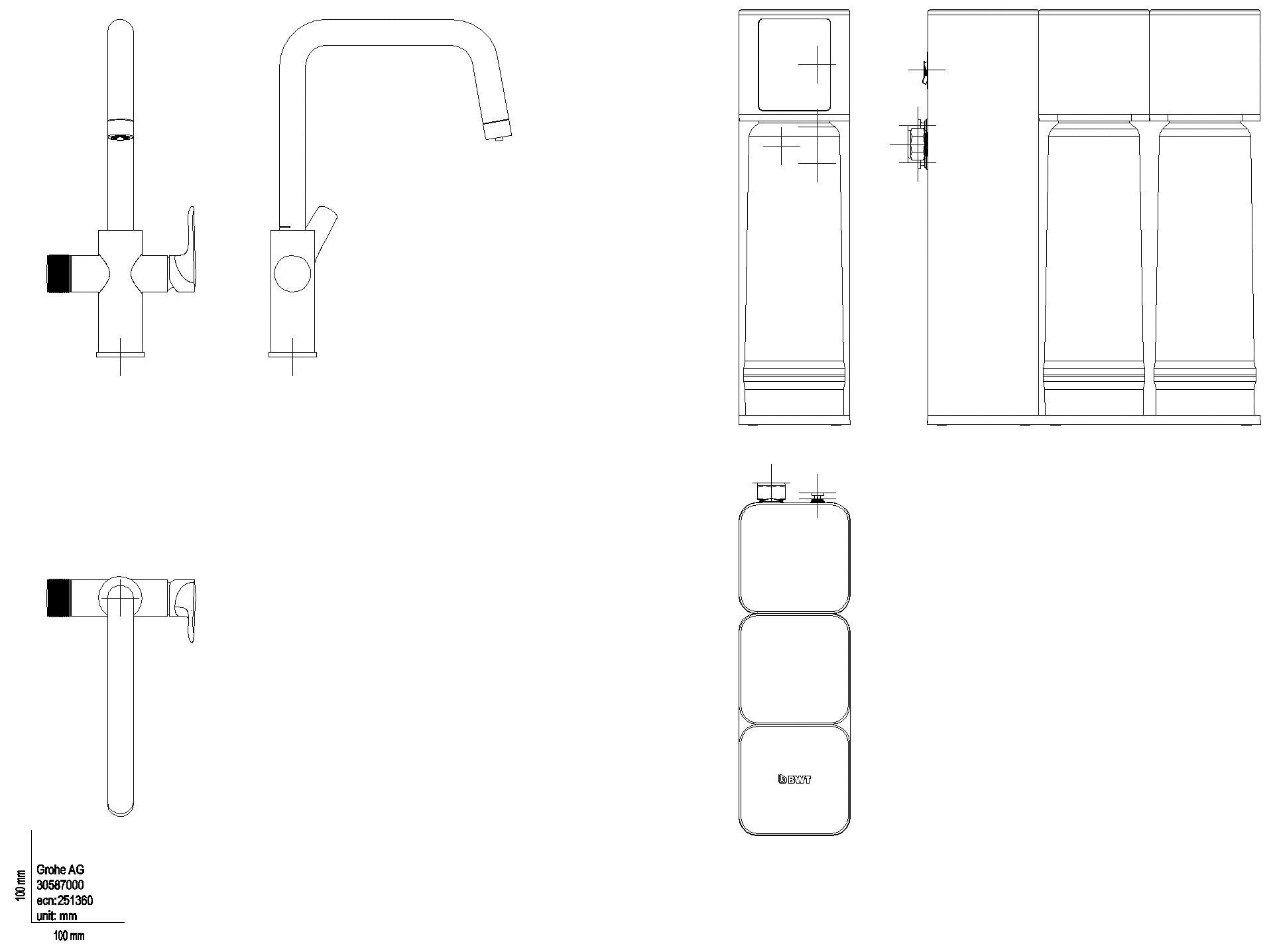 GROHE Starter Kit GROHE Blue Pure Eurosmart 30587 U-Asl. UO/M-Filter chrom