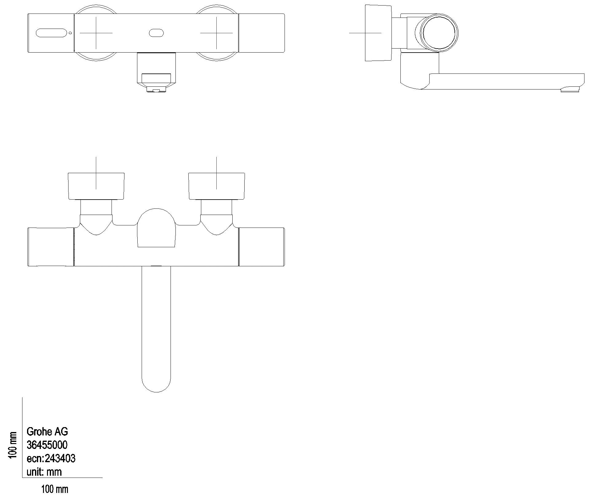 GROHE IR-WT-Wandarmatur Eurosmart CE Special 36455 M-Size THM/Misch. 6V chrom