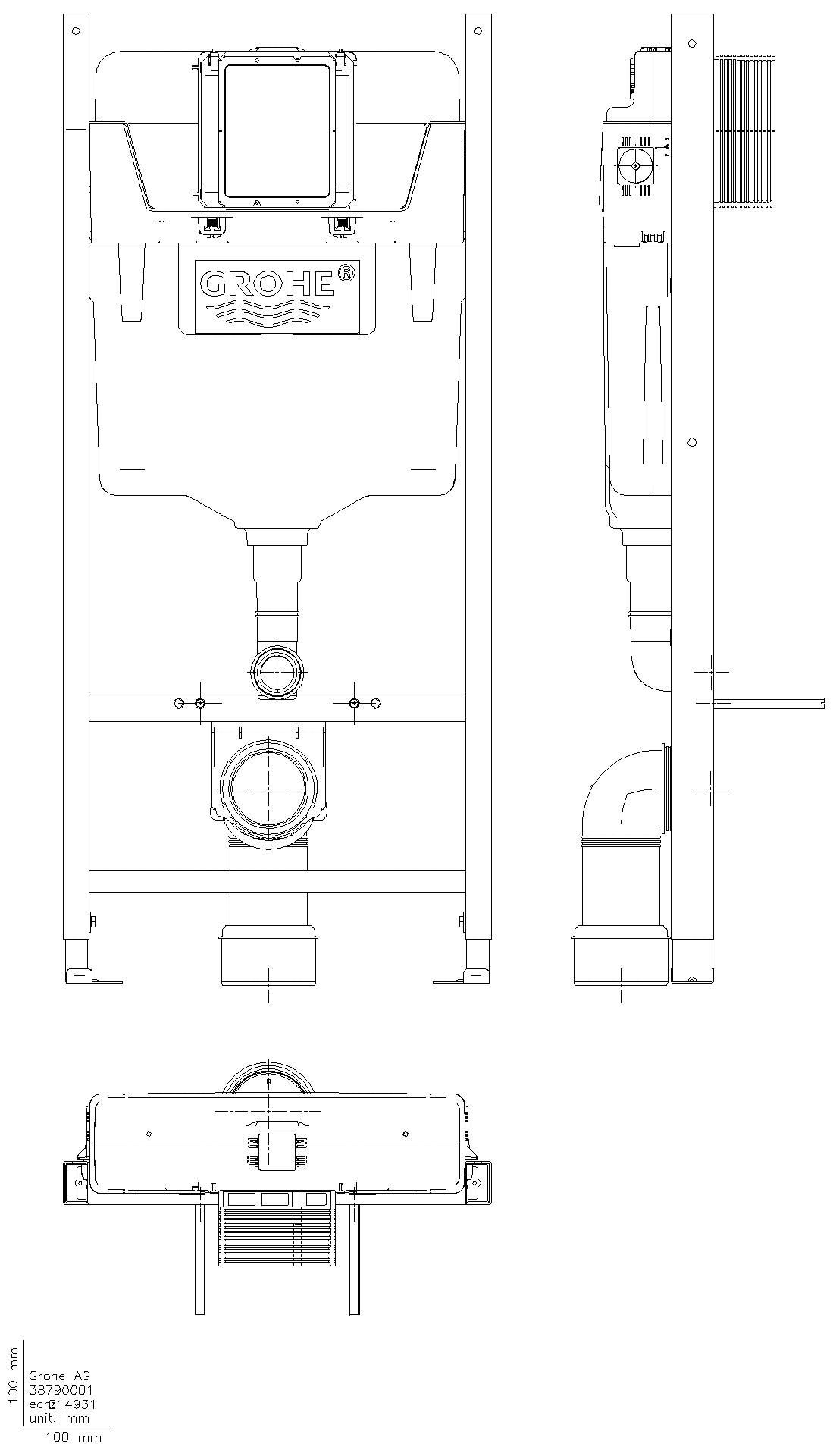 GROHE WC-Element Rapid SL Projekt 38840 1,13 m Bauhöhe