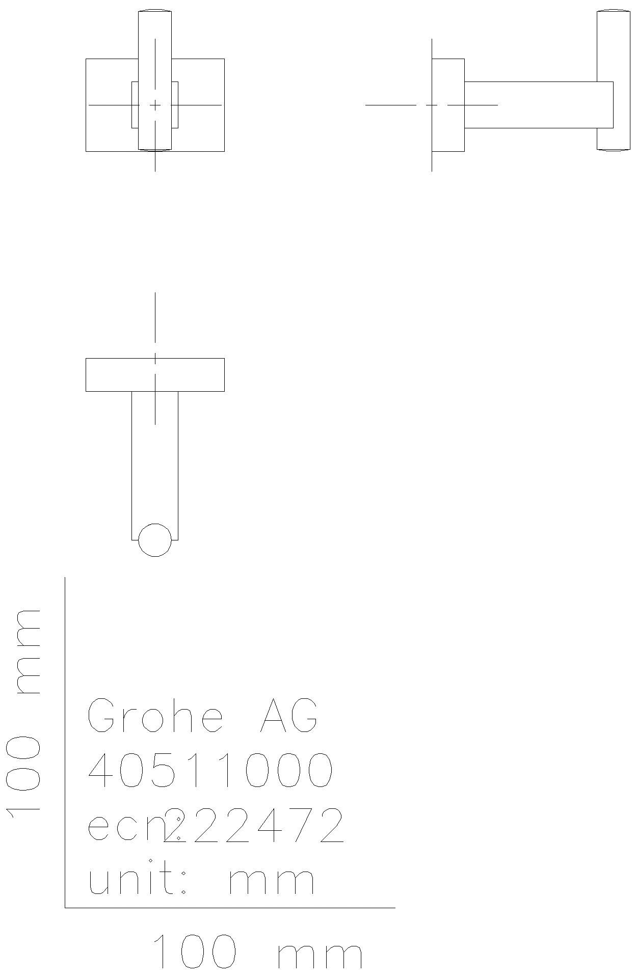 GROHE Bademantelhaken Essentials Cube 40511_1 Metall chrom