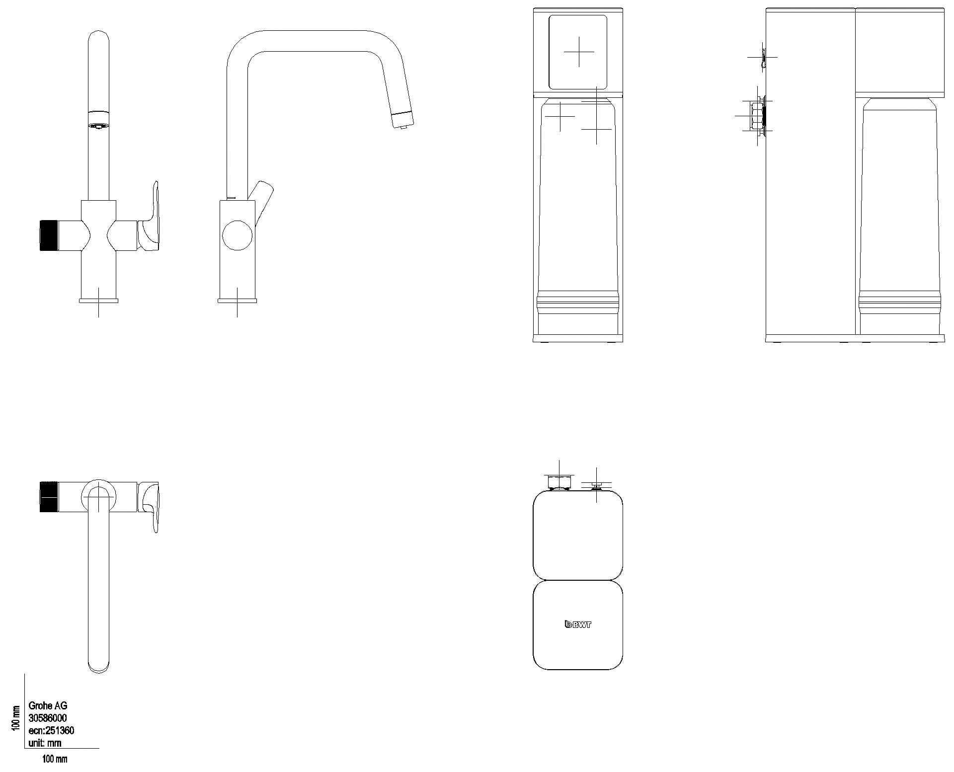 GROHE Starter Kit GROHE Blue Pure Eurosmart 30586 U-Ausl. UO-Filter chrom