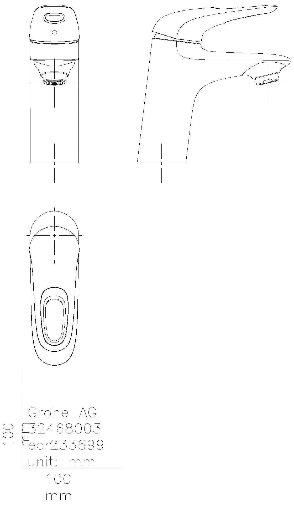 GROHE - GROHE EH-WT-Batterie Eurostyle 23929_3 S-Size Push-open Abl.grt. Hebel o. chrom