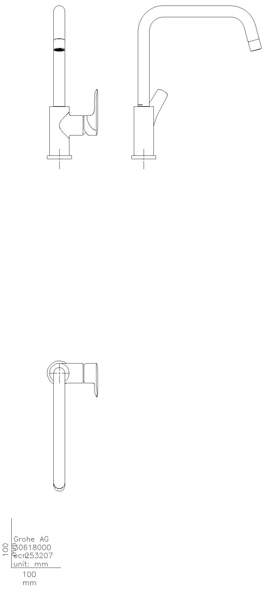GROHE EH-SPT-Batterie Eurosmart 30618 Vor-Fenster-Montage hoher Auslauf chrom
