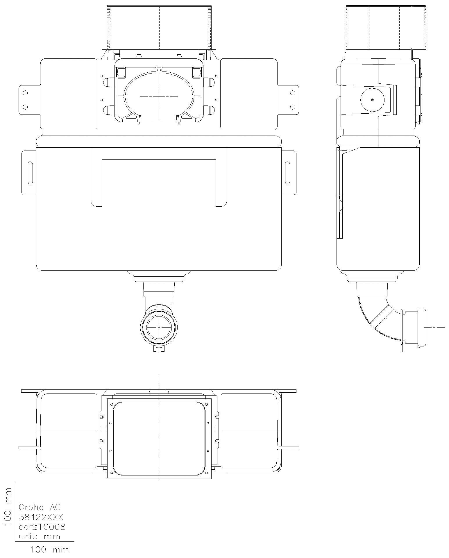 GROHE WC-Wandeinbau-Spülkasten 38422 0,82 m Bauhöhe Spülmenge 6 - 9 Liter