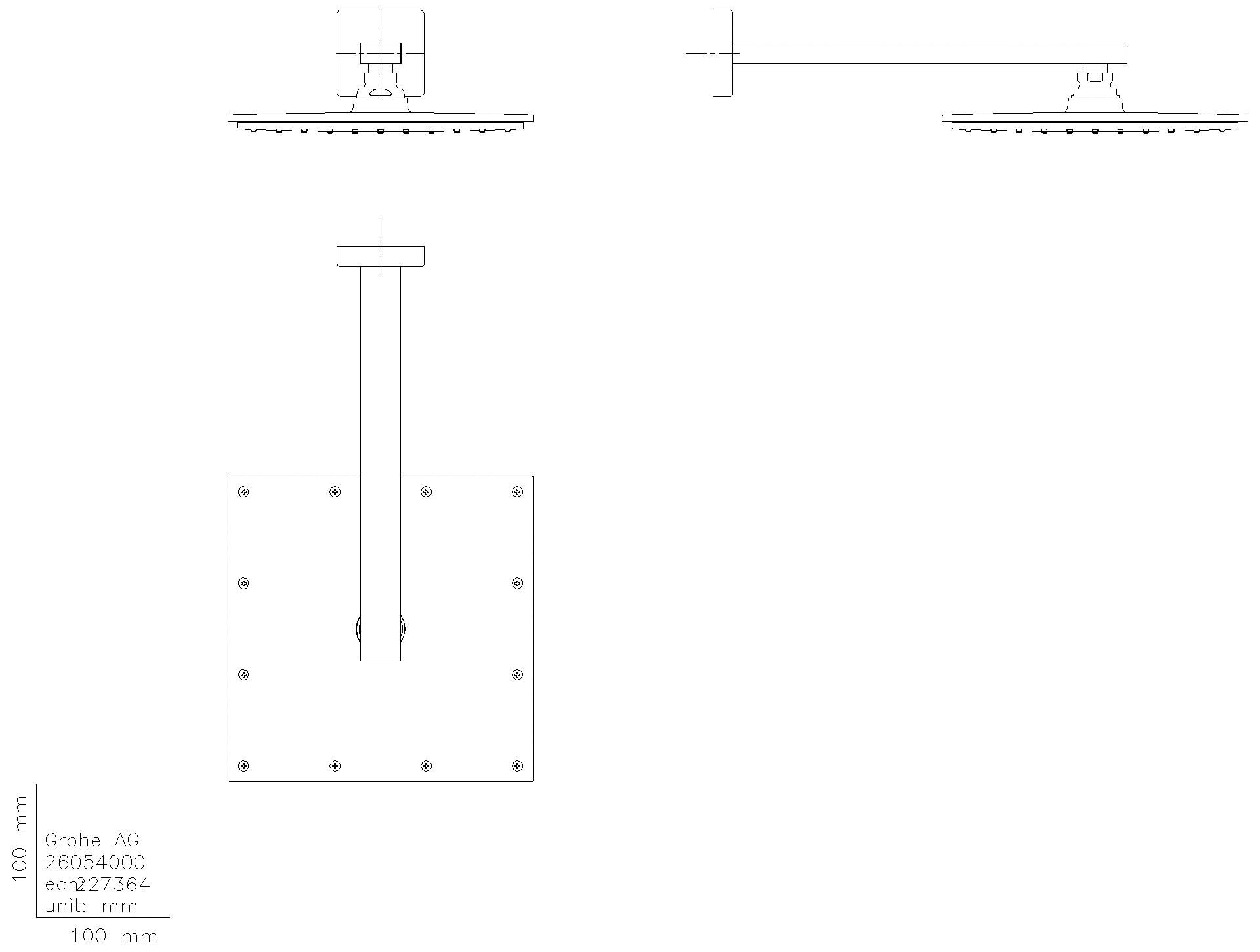 GROHE - GROHE Kopfbrauseset Rainshower Aqua 230 26858 BA 286mm 1 Strahl 9,5 l/min chrom