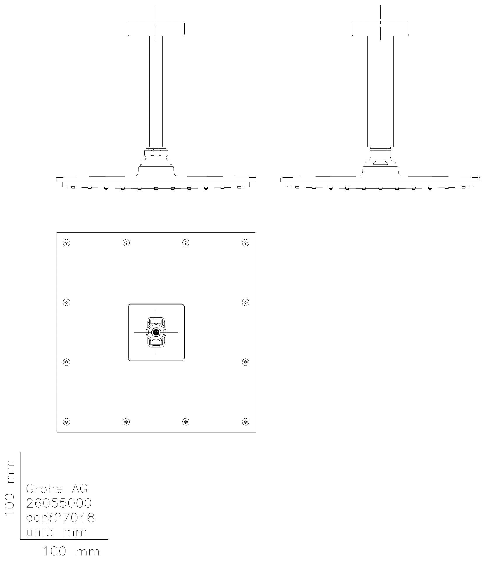 GROHE - GROHE Kopfbrauseset Rainshower Aqua 230 26859 DA 142mm 1 Strahl 9,5l/min chrom