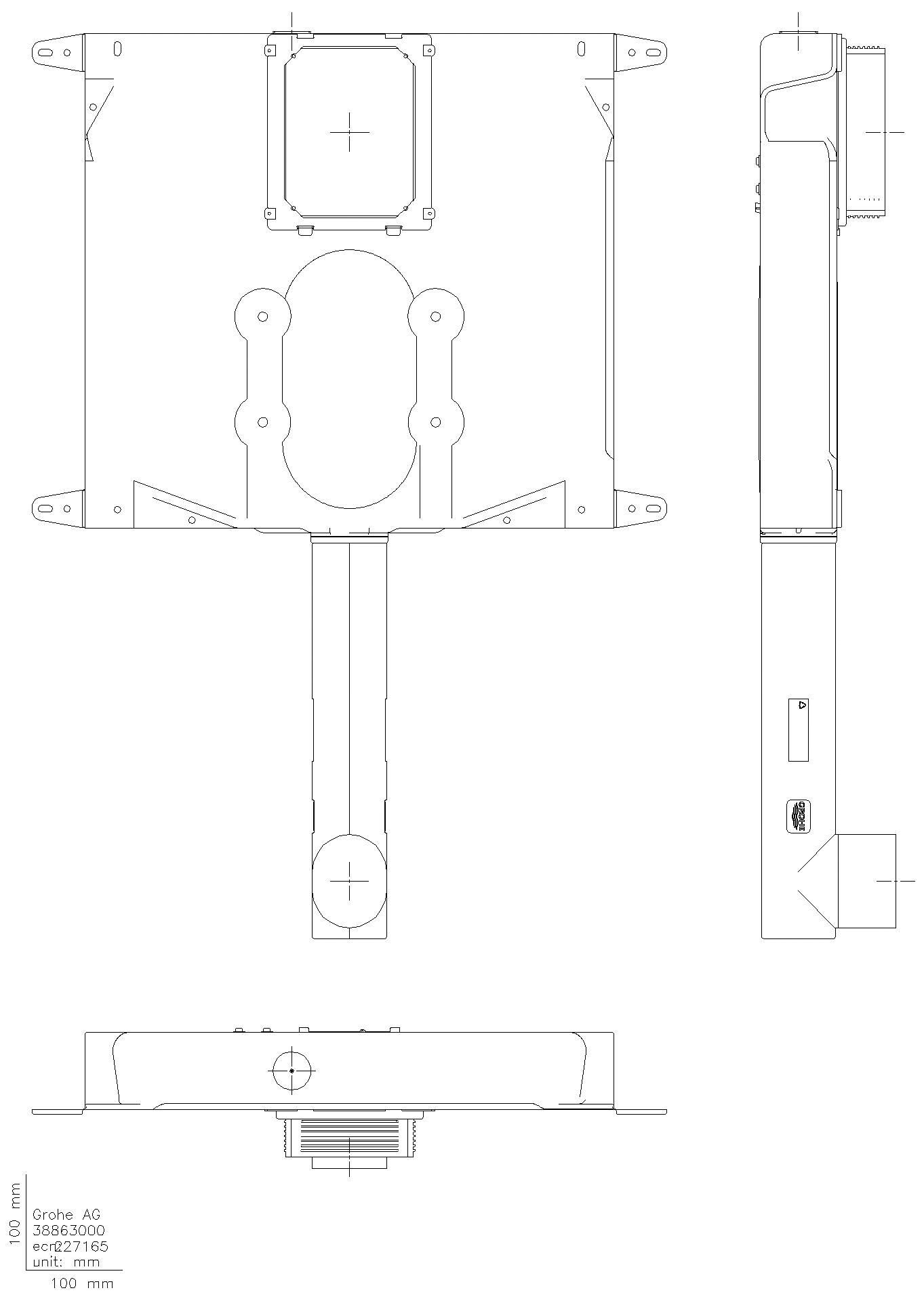 GROHE WC-Spülkasten 38863 Wandeinbau Putzträgerbeschichtung Eckventil DN 15