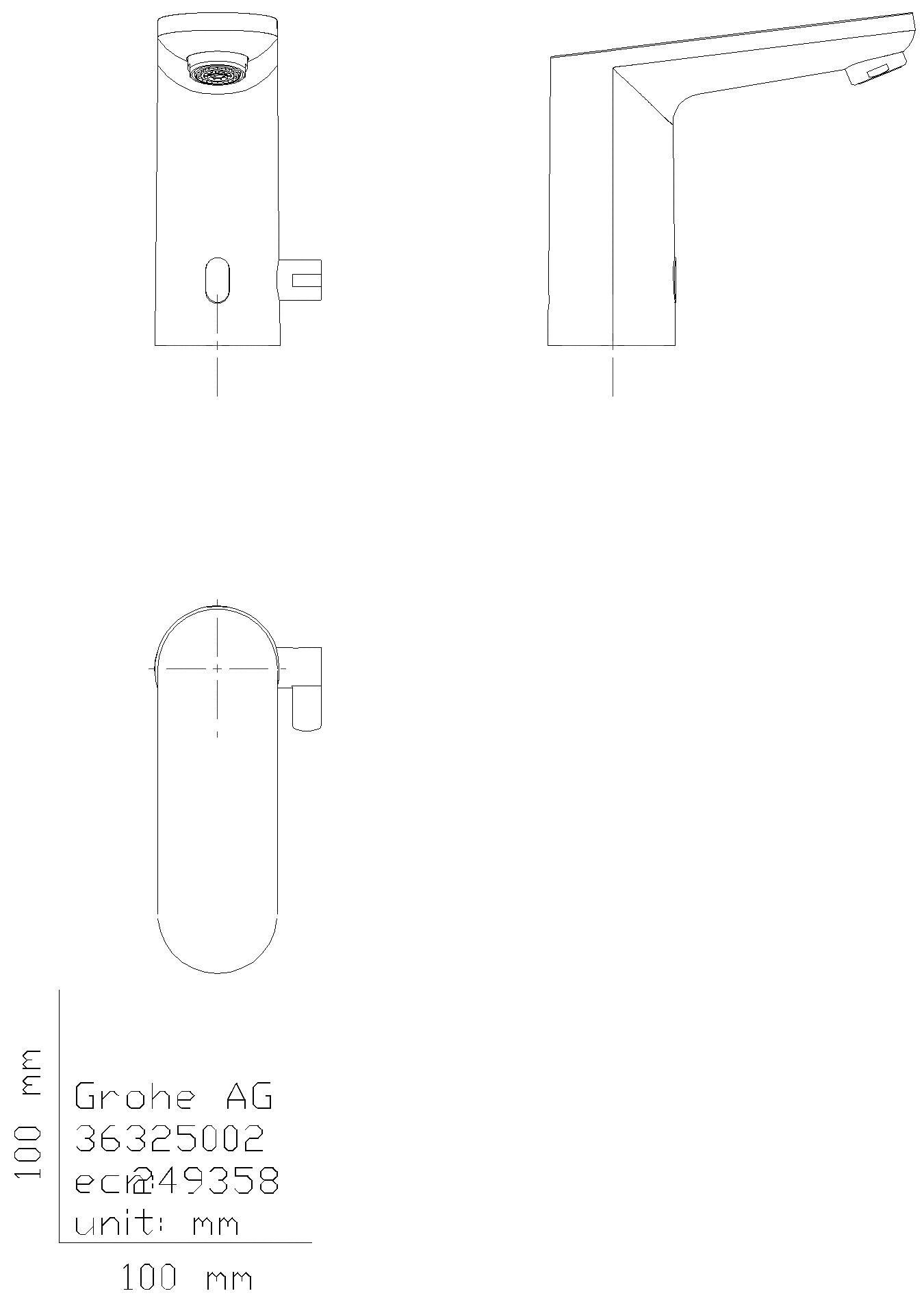 GROHE WT-IR-Elektronik Eurosmart CE 36327_2 M-Size Mischung 6V chrom