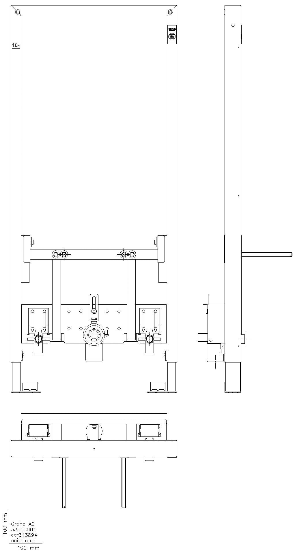 GROHE Bidet-Element Rapid SL 38553_1 Bauhöhe 1,13 m