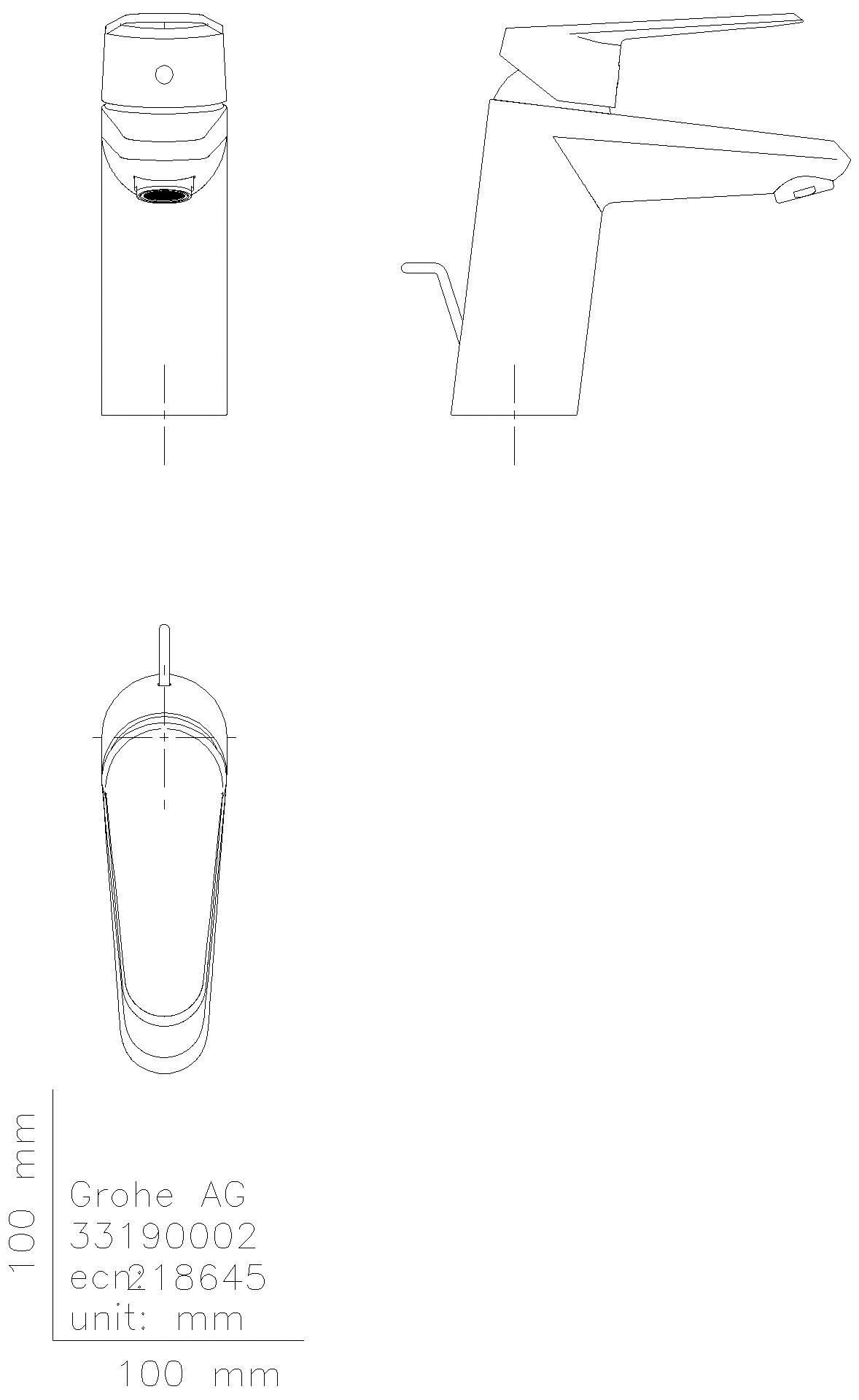 GROHE EH-WT-Batterie Eurodisc C 33190_2 EcoJoy Zugstangen-Ablaufgarnitur chrom