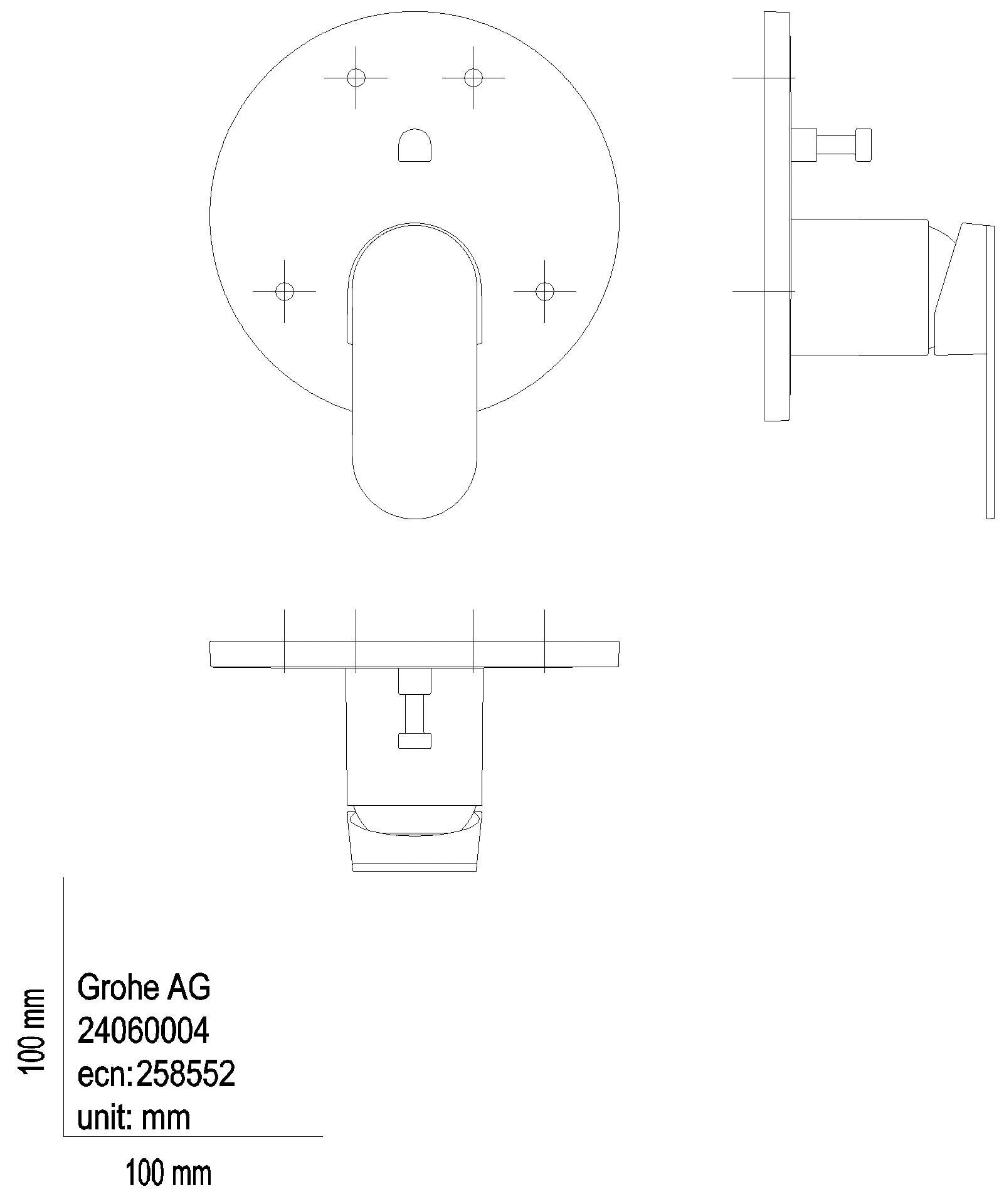 GROHE EH-Wannenbatterie Plus 24060_4 FMS f. Rapido SmartBox hard graphite gb.