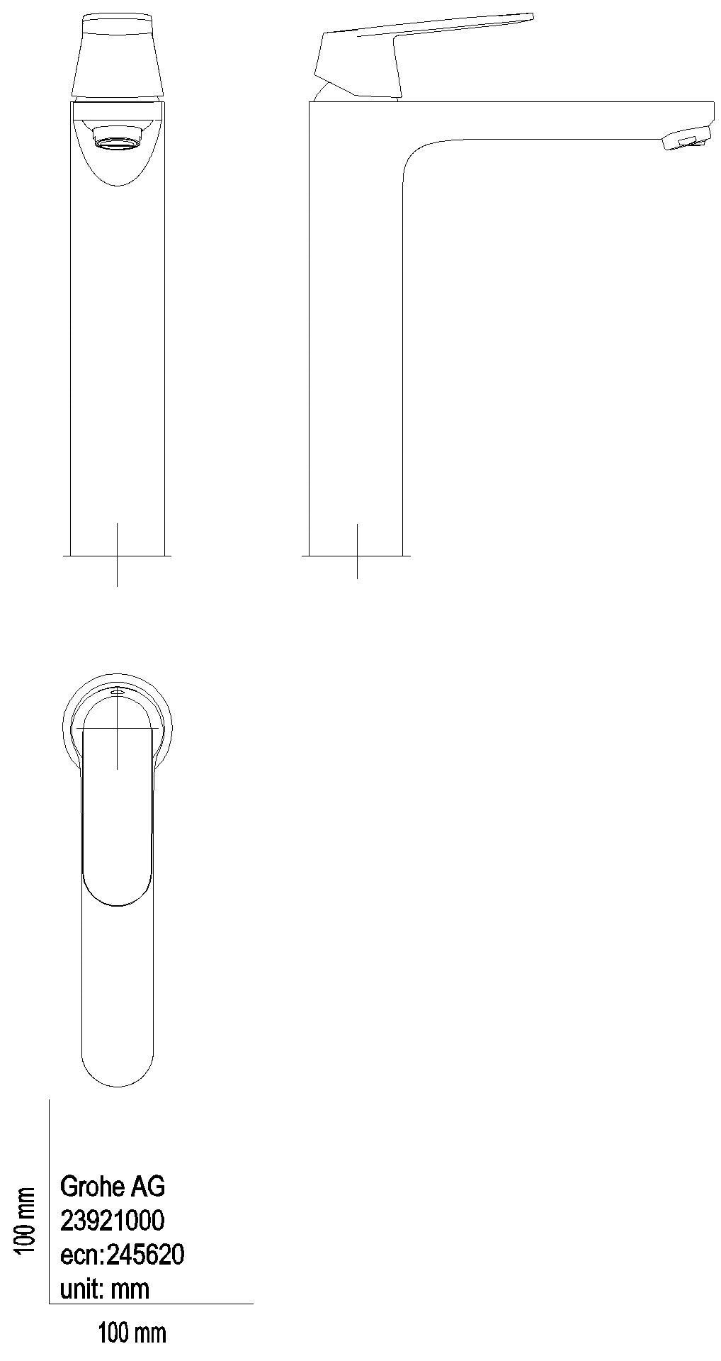 GROHE EH-Waschtischbatterie Eurosmart C 23921 XL-Size chrom