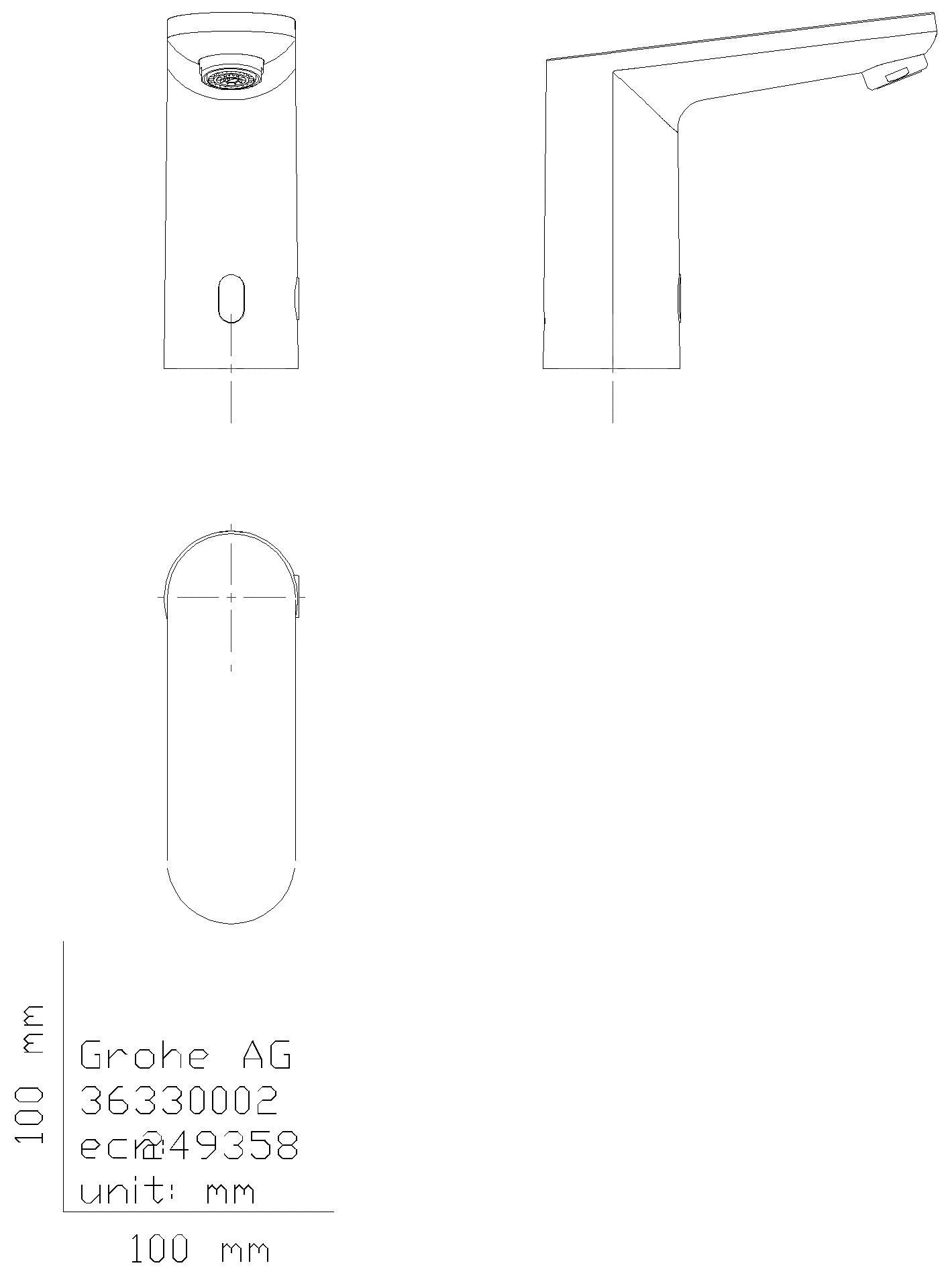 GROHE WT-IR-Elektronik Eurosmart CE 36330_2 M-Size verd. Mischung 6V chrom