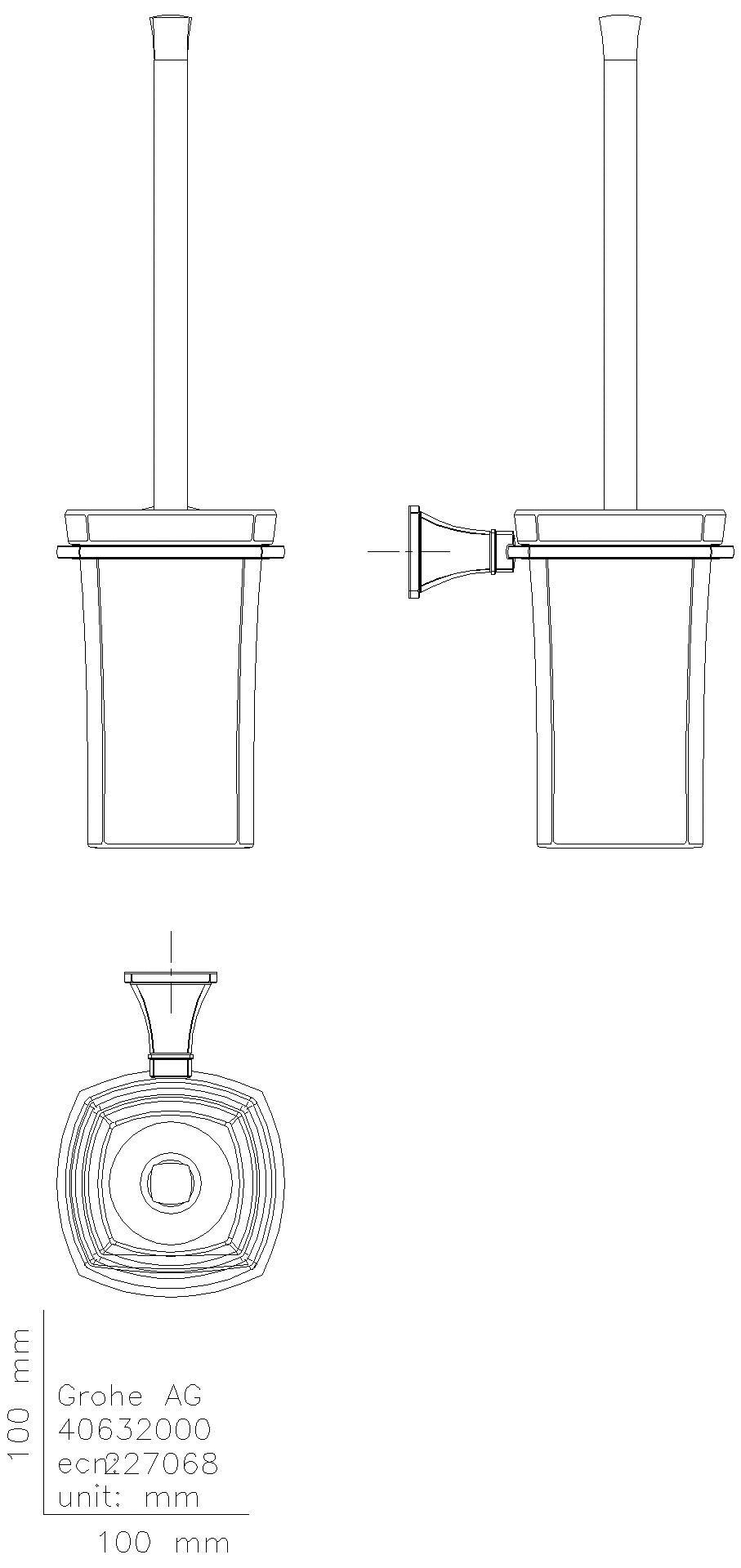 GROHE - GROHE Toilettenbürstengarnitur Grandera 40946 chrom/gold