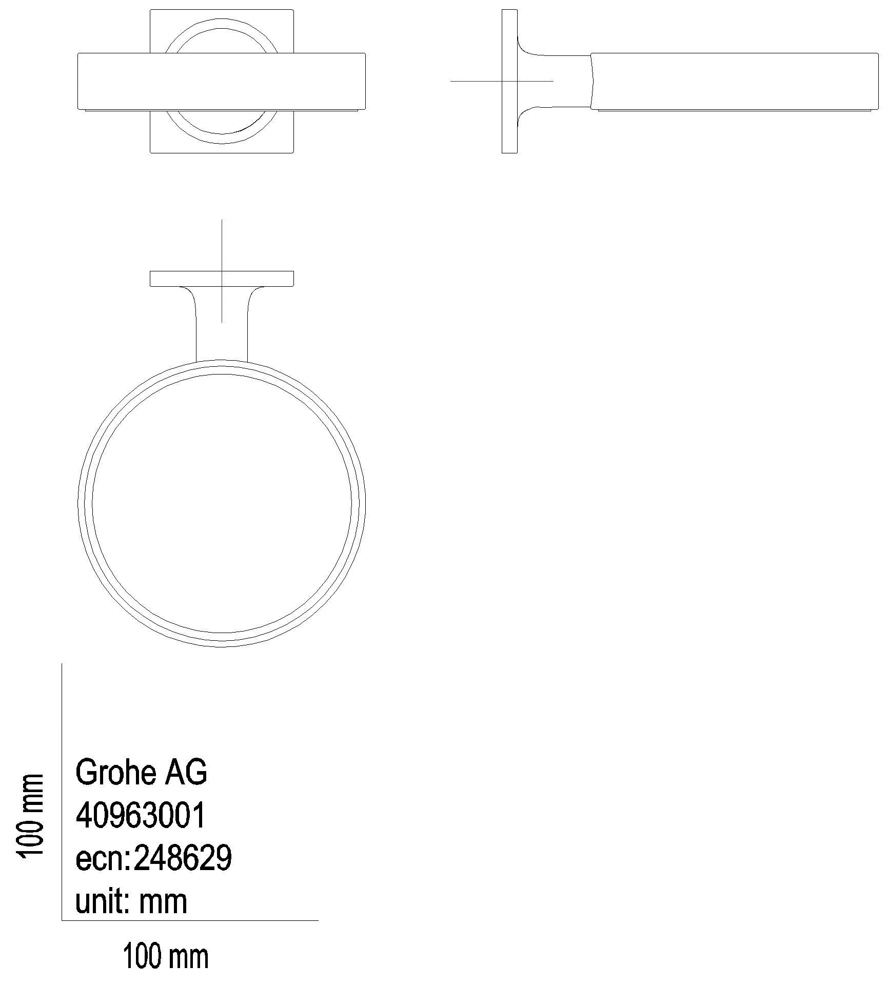 GROHE Halter Allure 40963_1 für Seifenschale/Föneinsatz satin steel
