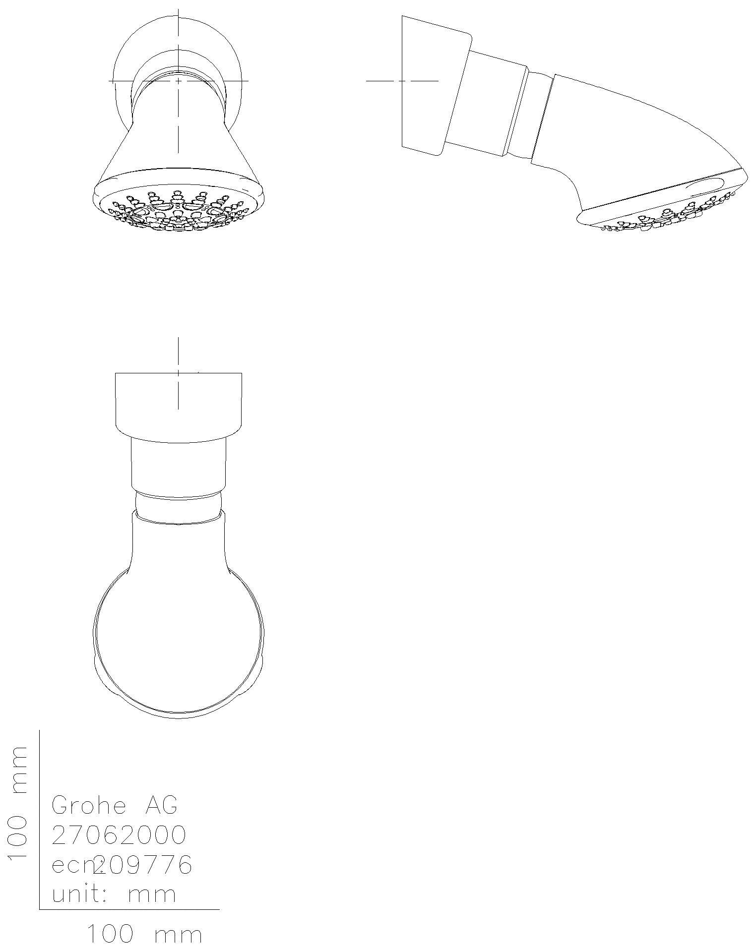 GROHE - GROHE Kopfbrause Relexa 100 Five 27062 5 Strahlarten 20 l/min SpeedClean chrom