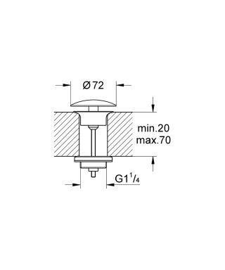 GROHE - GROHE Zubehör Ablaufventil für Waschtisch (HAN: 65808000)