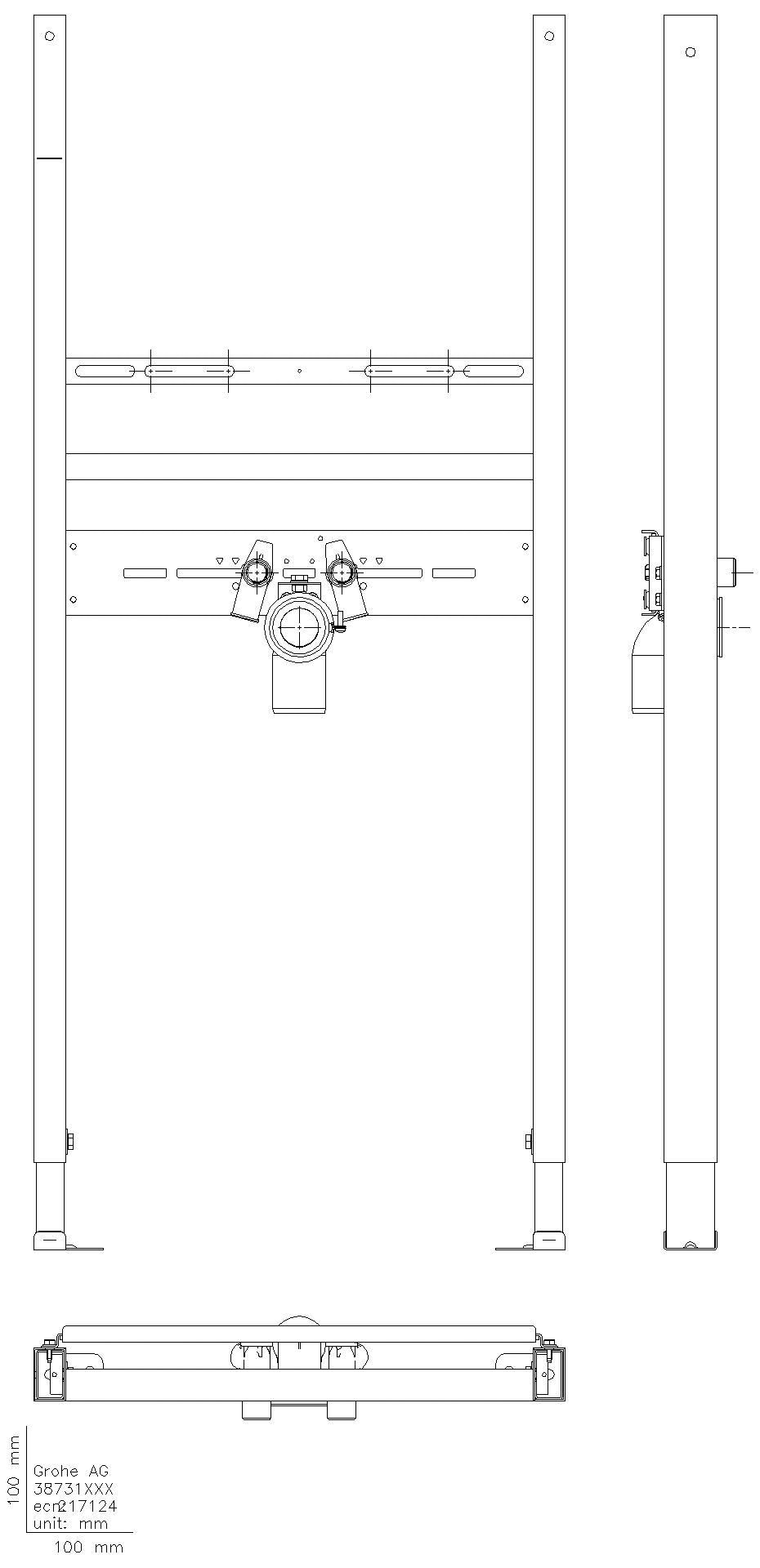 GROHE WT-Element Rapid SL Projekt 38731 für Einlochbatterie 1,13 m Bauhöhe