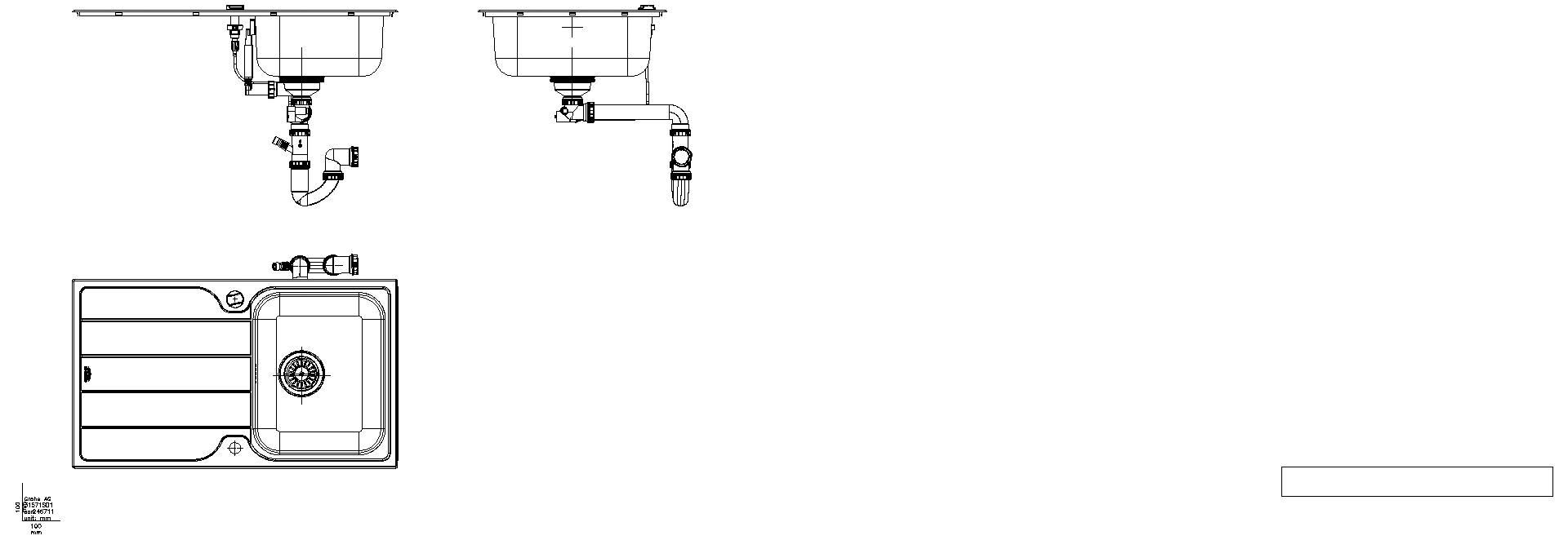 GROHE Edelstahlspüle K500 31571_1 mit 1 Becken Abtropffläche 860x500mm