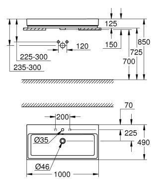 GROHE Cube Keramik Aufsatz-WT GROHE - GROHE Cube Keramik Aufsatz-WT