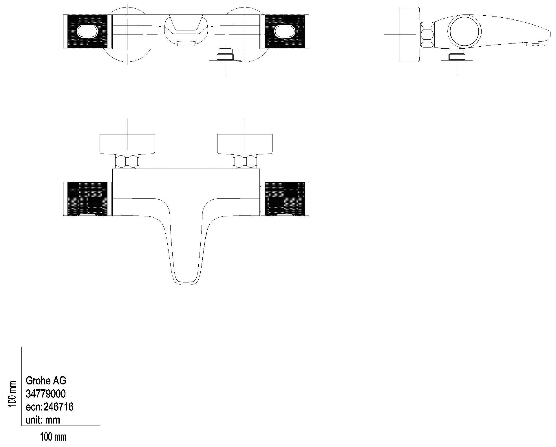 GROHE THM-Wannenbatterie Grohtherm 1000 Performance 34830 WM cool sunrise geb.