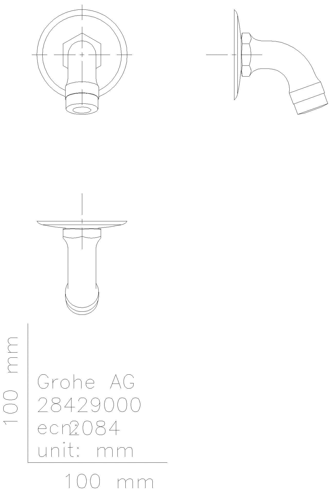 GROHE Brausearm Relexa 28429 Anschlussgewinde 1/2" DN15 chrom
