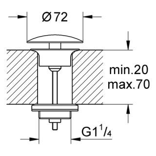 GROHE - GROHE Zubehör Ablaufventil für Waschtisch (HAN: 65808000)